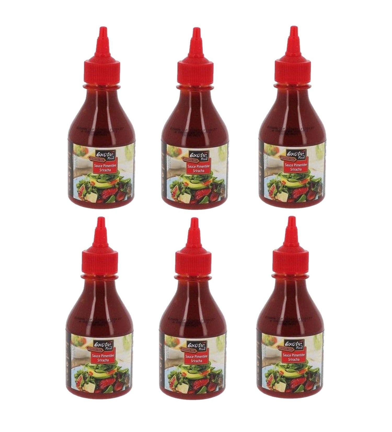 Set of 6 Sriracha Spicy Sauce – Exotic Food – Bottle 225 g