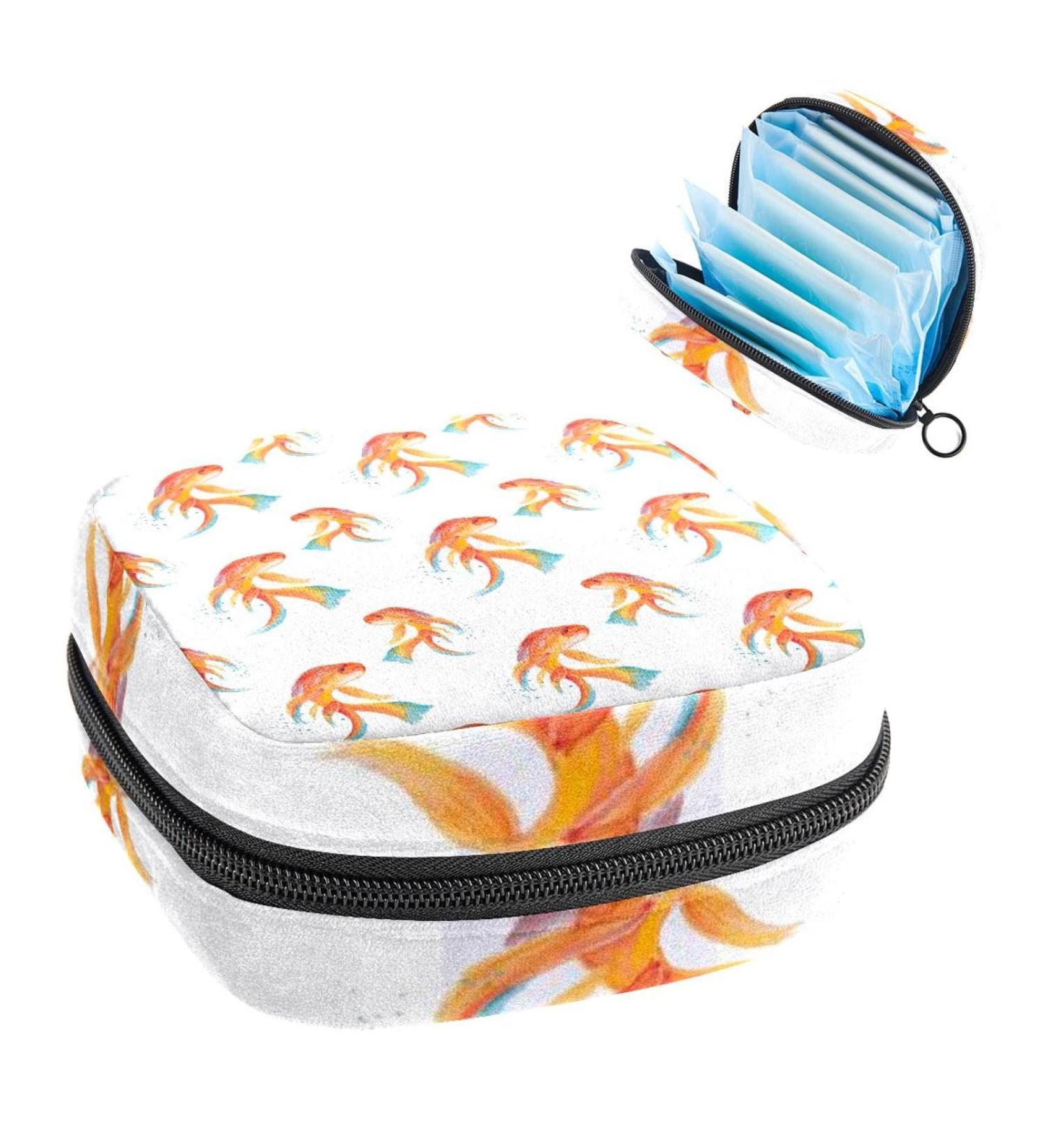 Anna Cowper Fish Sanitary Napkin Storage Bag - Portable Period Pouch for Women & Teens - Multicolored - 1Pcs - Buy Online on GoSupps.com