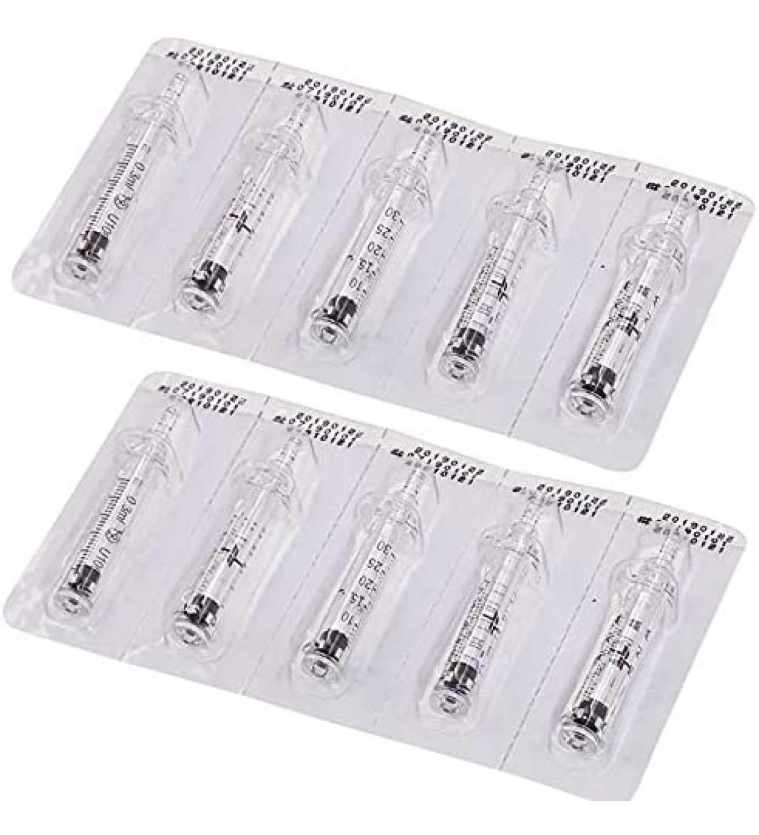 Pack of 20 vials with 0.3 ml bottle heads for anti-aging lip skin hyaluronic acid vials - Buy Online on GoSupps.com