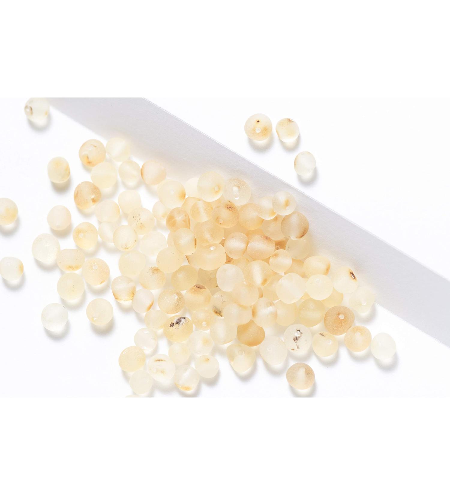 Gumstone 50 Pc Unpolished Lemon Amber Beads | 100% Natural Baltic Amber for Jewelry | Natural Remedies Negative Energy Absorption - Buy Online on GoSupps.com