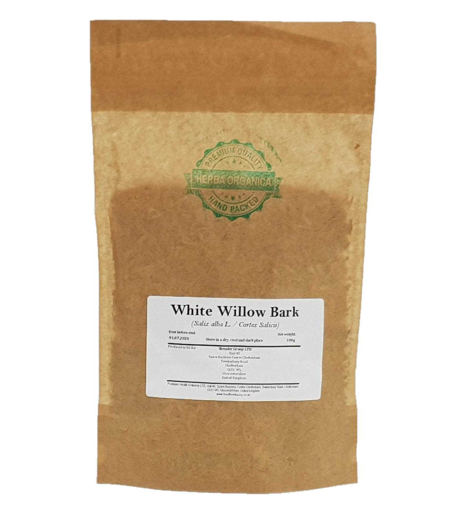 Herba Organica White Willow Bark Herbal Tea - Salix Alba L - corce de Saule Blanc Tisane 100g - Buy Online on GoSupps.com