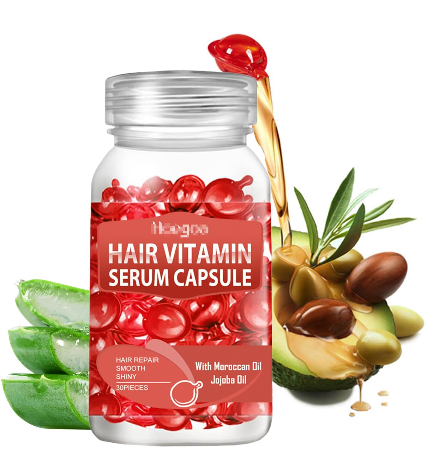 Hpbaggy Hair Treatment Serum vitamin serum Capsule enriched with Moroccan argan and avocado oil rich in vitamins A C E and Pro B5 no rinsing required for all hair types - Buy Online on GoSupps.com