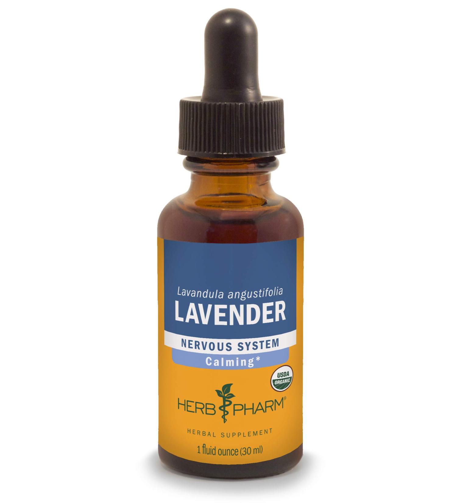 Herb Pharm Organic Lavender Flower Liquid Extract - Calming Nervous System Support - 1 Fl Oz - Buy Online on GoSupps.com