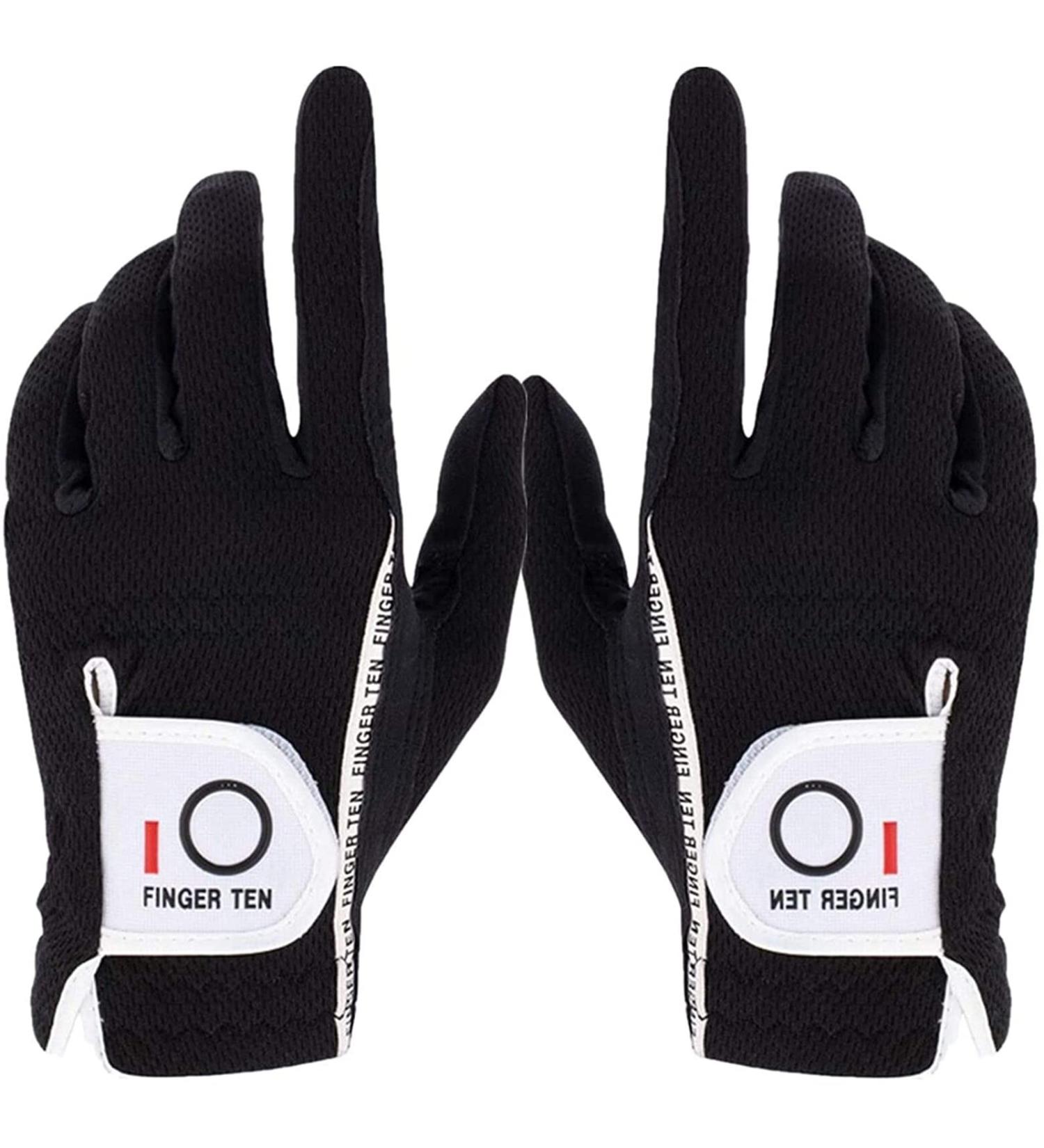 Buy Finger Ten Men's Golf Gloves - Right Hand All Weather Microfiber Perfect Grip for Golfers - Buy Online on GoSupps.com