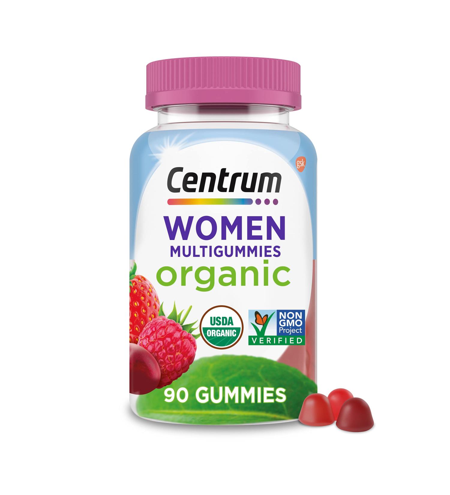 Centrum Women's Organic Multivitamin Gummies - Immune Support, 90 Count - Buy Online on GoSupps.com