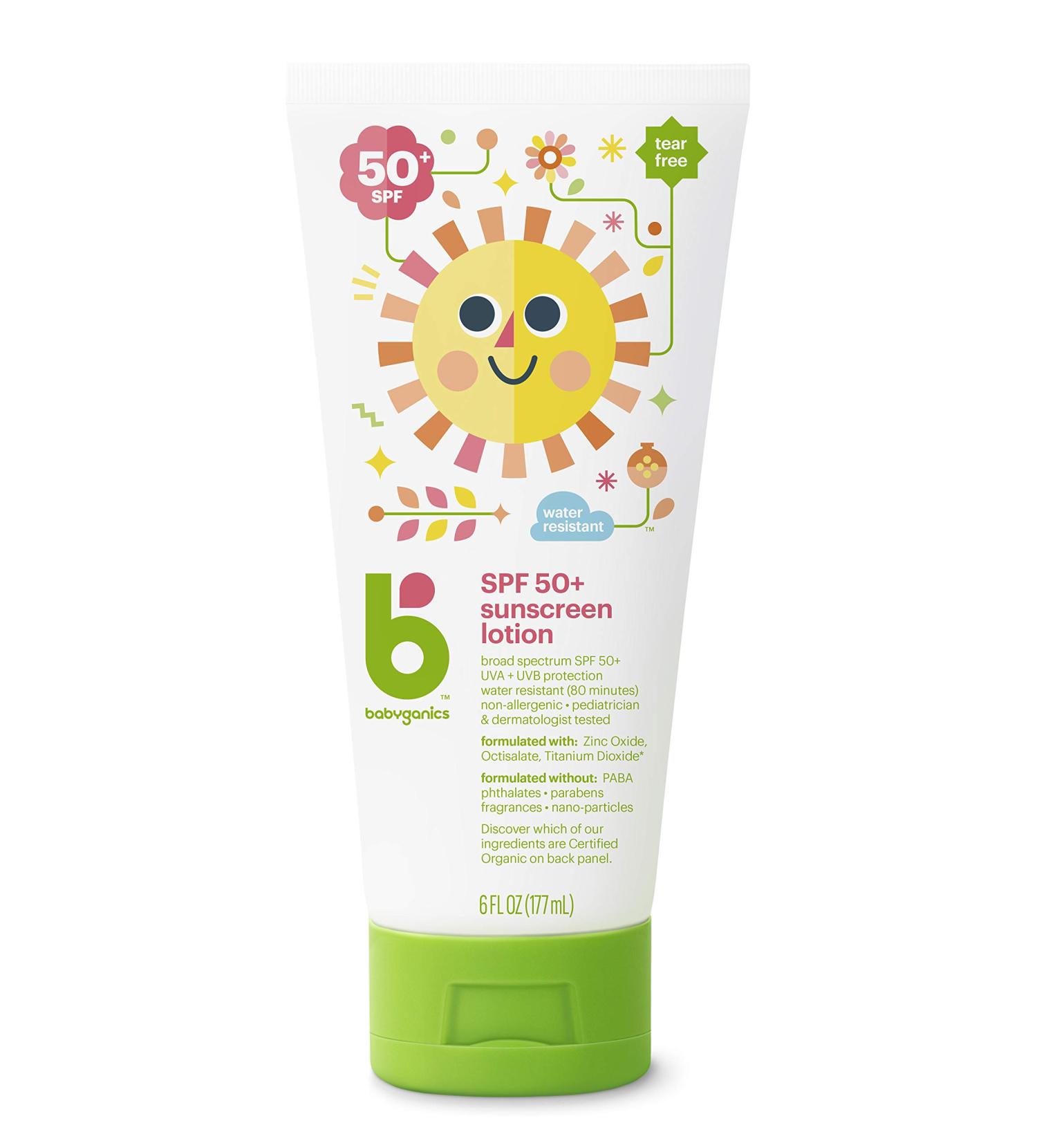 BabyGanics Sunscreen Lotion SPF 50+ | Gentle & Safe for Babies - 2 fl oz - Buy Online on GoSupps.com