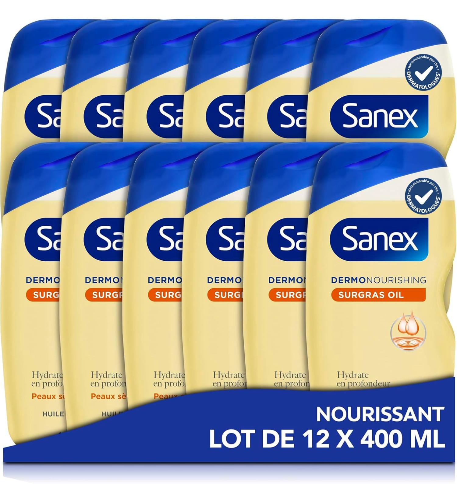 Sanex SANEX - Dermo Nourishing Surgras Body Shower Oil - For The Whole Family* - Developed With Dermatologists - Moisturizes Dry Skin & Protects - Makes Skin More Resistant - 400mL x12 - Buy Online on GoSupps.com