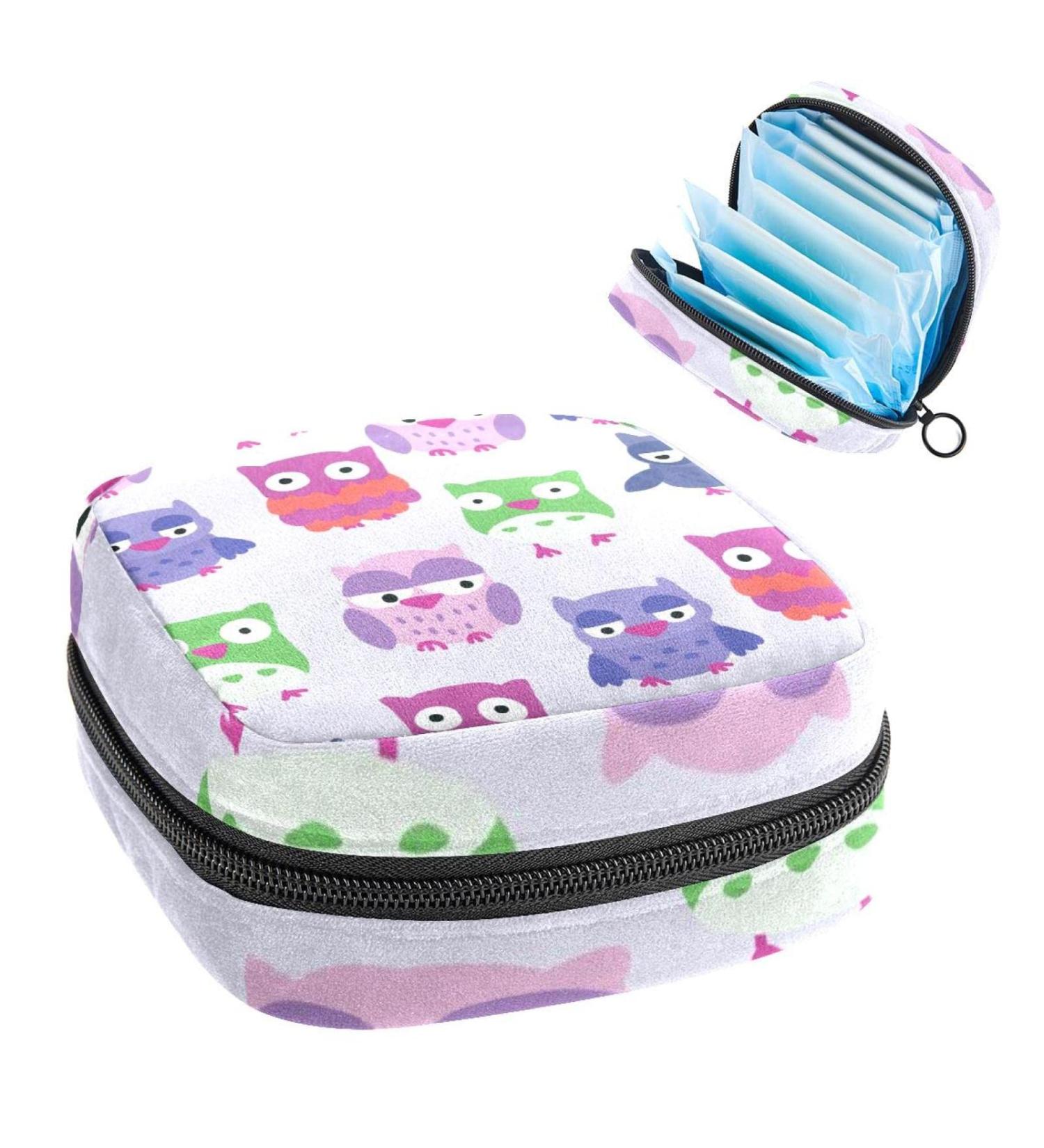 Women's Bonds Stilling Pockets | Portable Period Kit - Bunte Buho Owl Pattern | Feminine Product Bag for Girls - Shop Now! - Buy Online on GoSupps.com
