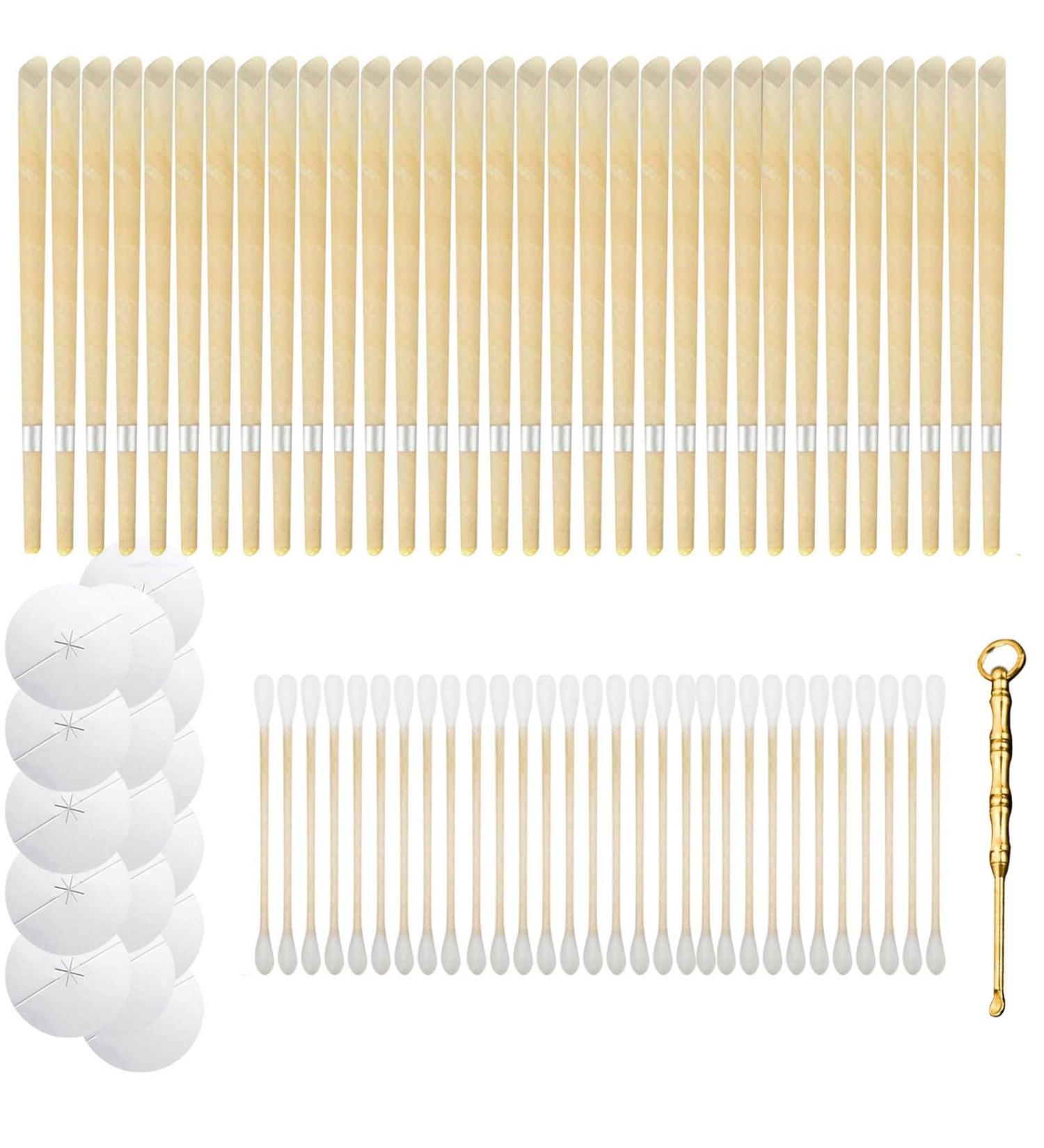 Natural Beeswax Ear Candles Set - 32 Pack for Ear Wax Removal and Cleaning - Buy Online on GoSupps.com