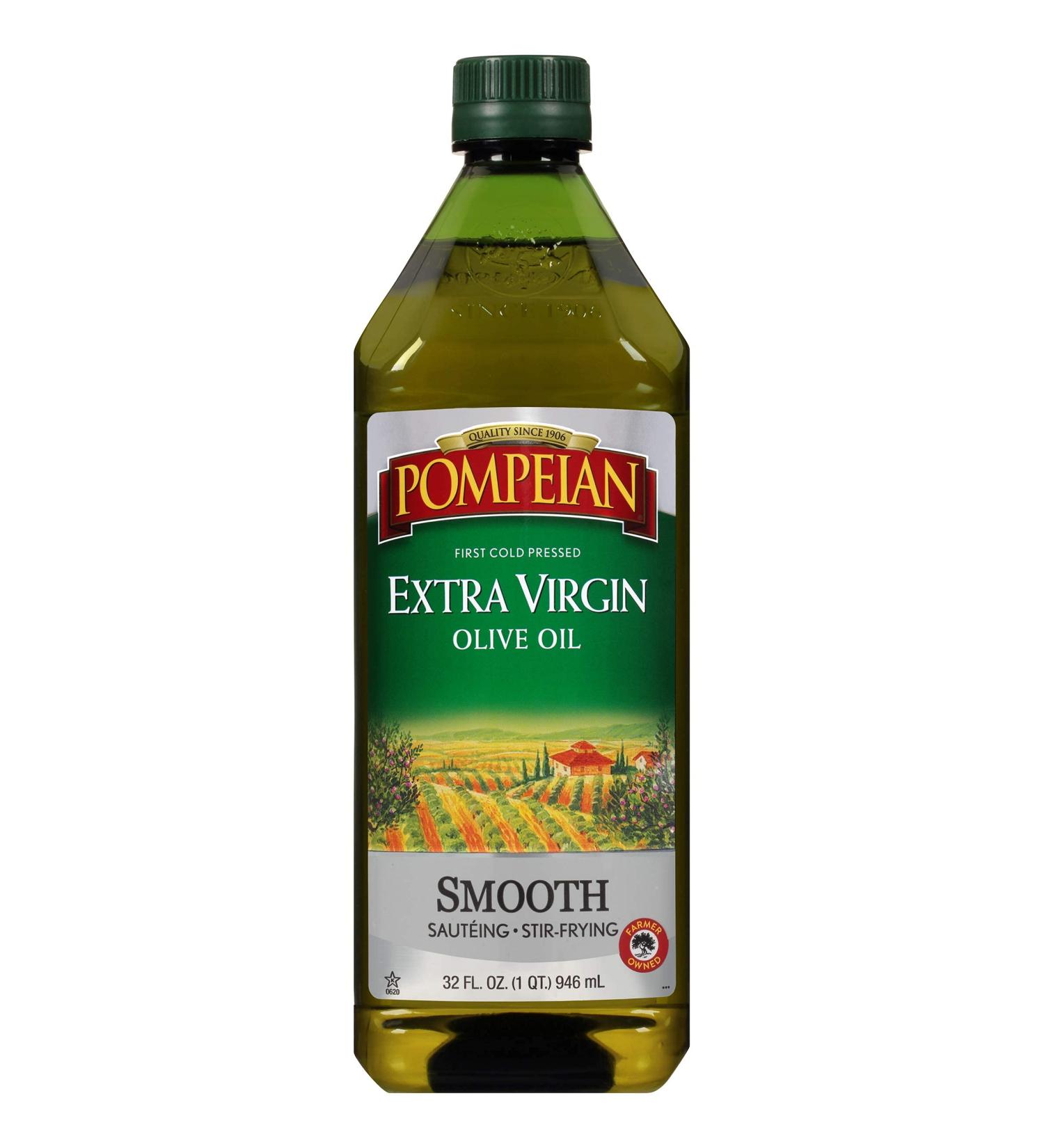 Smooth Extra Virgin Olive Oil First Cold Pressed Mild and Delicate Flavor Perfect for Sauteing & Stir-Frying 32 FL. OZ.