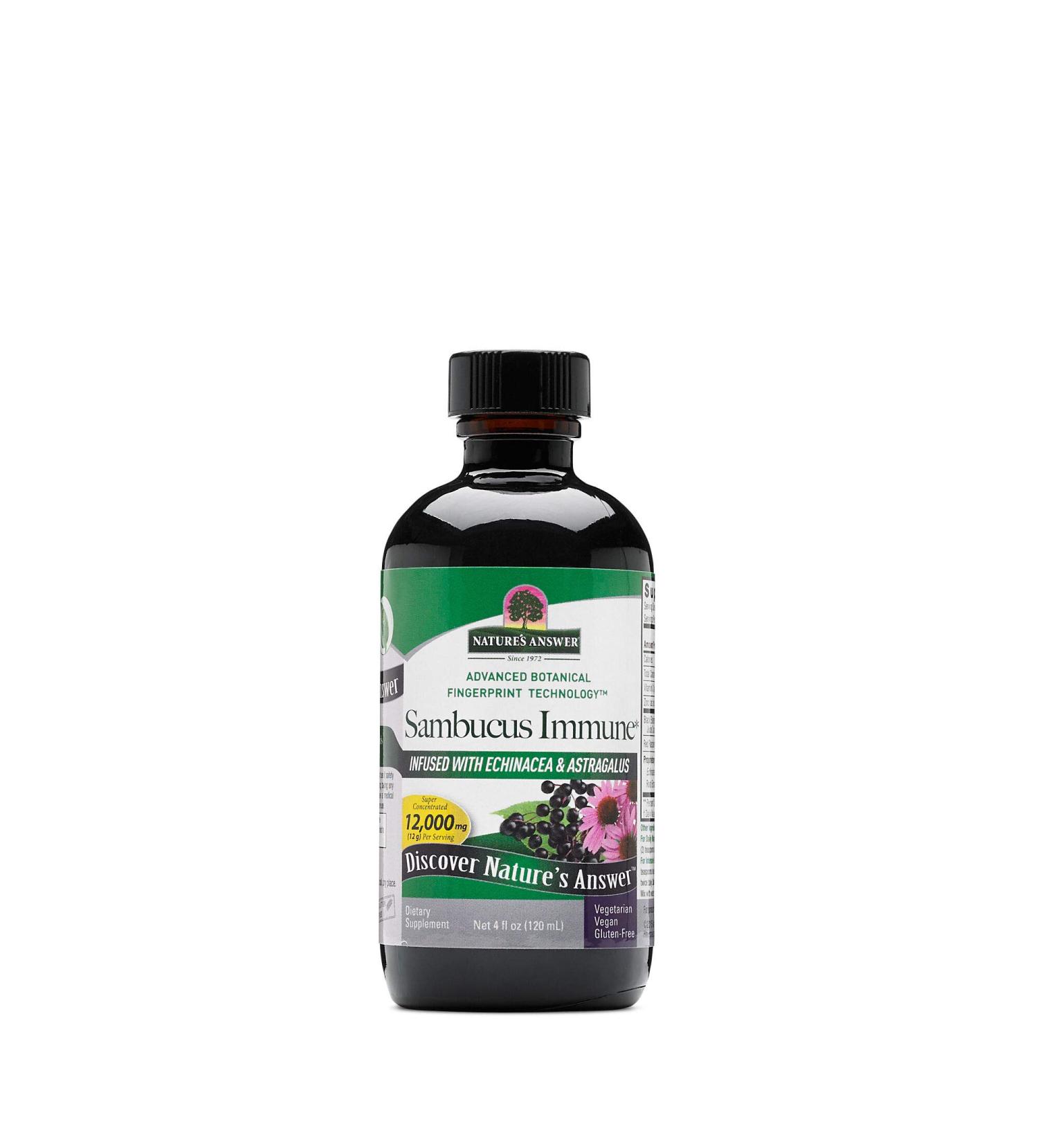Natureâ€™s Answer Sambucus Immune with Echinacea & Astragalus | 12000 mg - 4 fl oz - Buy Online on GoSupps.com
