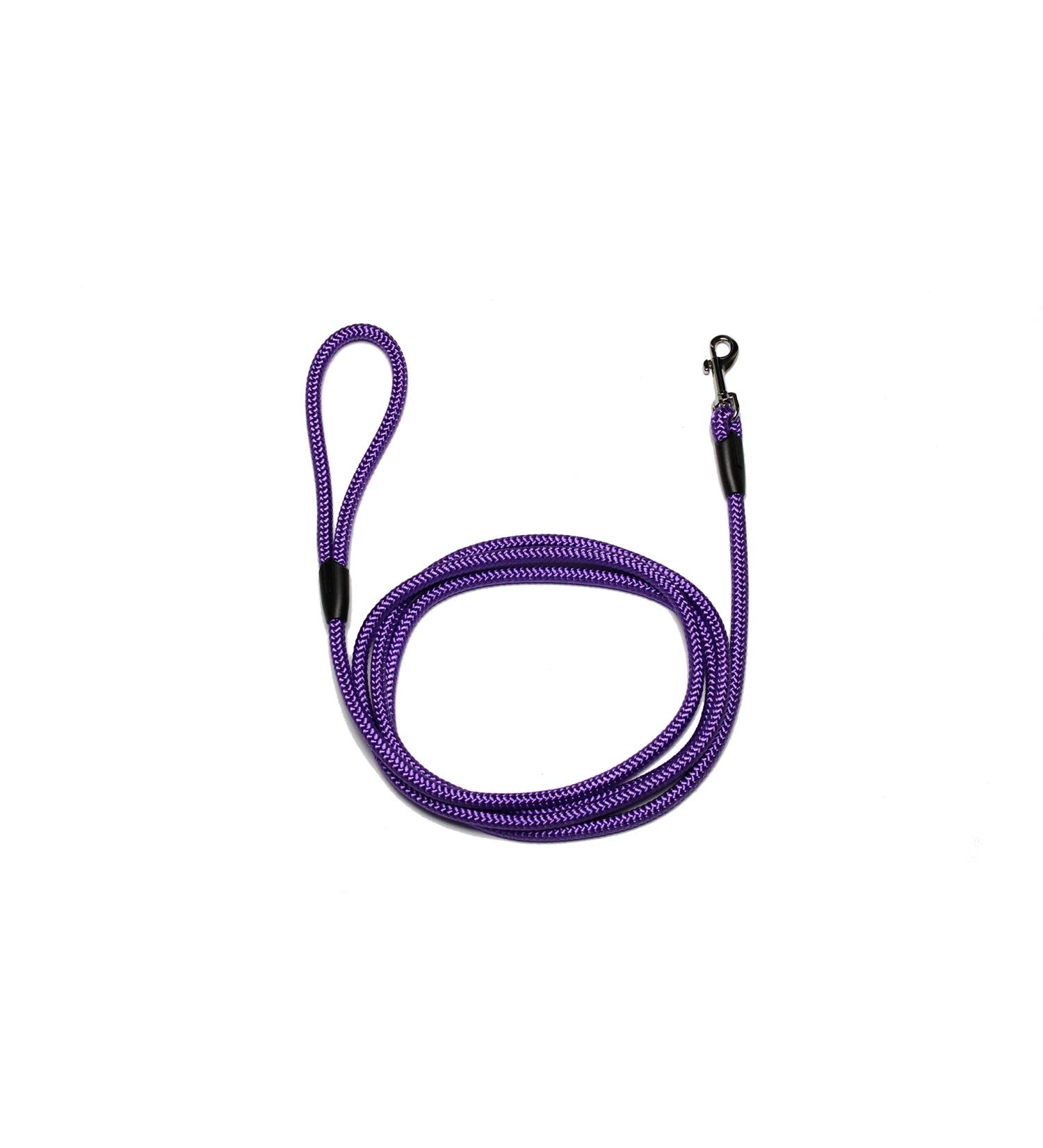 Leash - rope leash with hand loop Basic 10mm 27 colours 7 lengths (2.50 m violet) 2.50 m violet