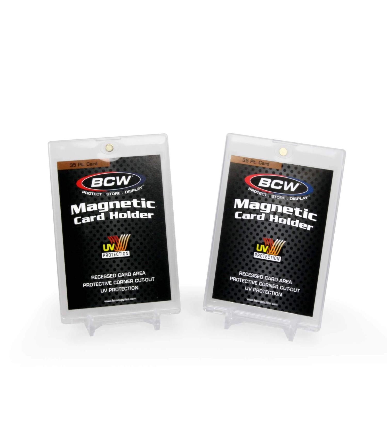BCW Magnetic Card Holder 35 pt and 2-Piece Stand - 2 Pack