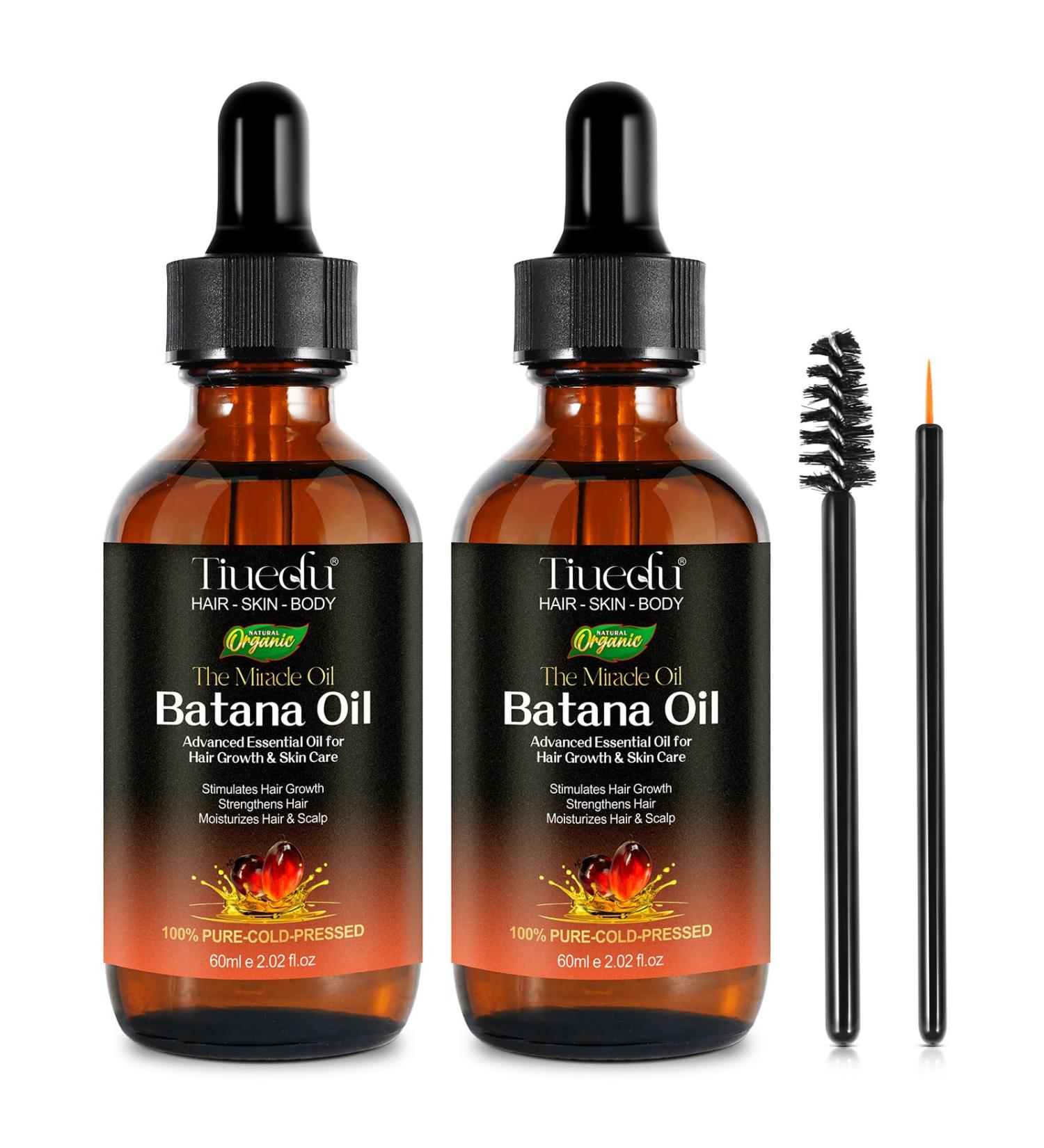 2PCS Natural Unrefined Batana Oil for Hair Growth & Skin Care | Nourish Scalp Reduce Hair Loss & Enhance Eyelashes and Eyebrows - Buy Online on GoSupps.com
