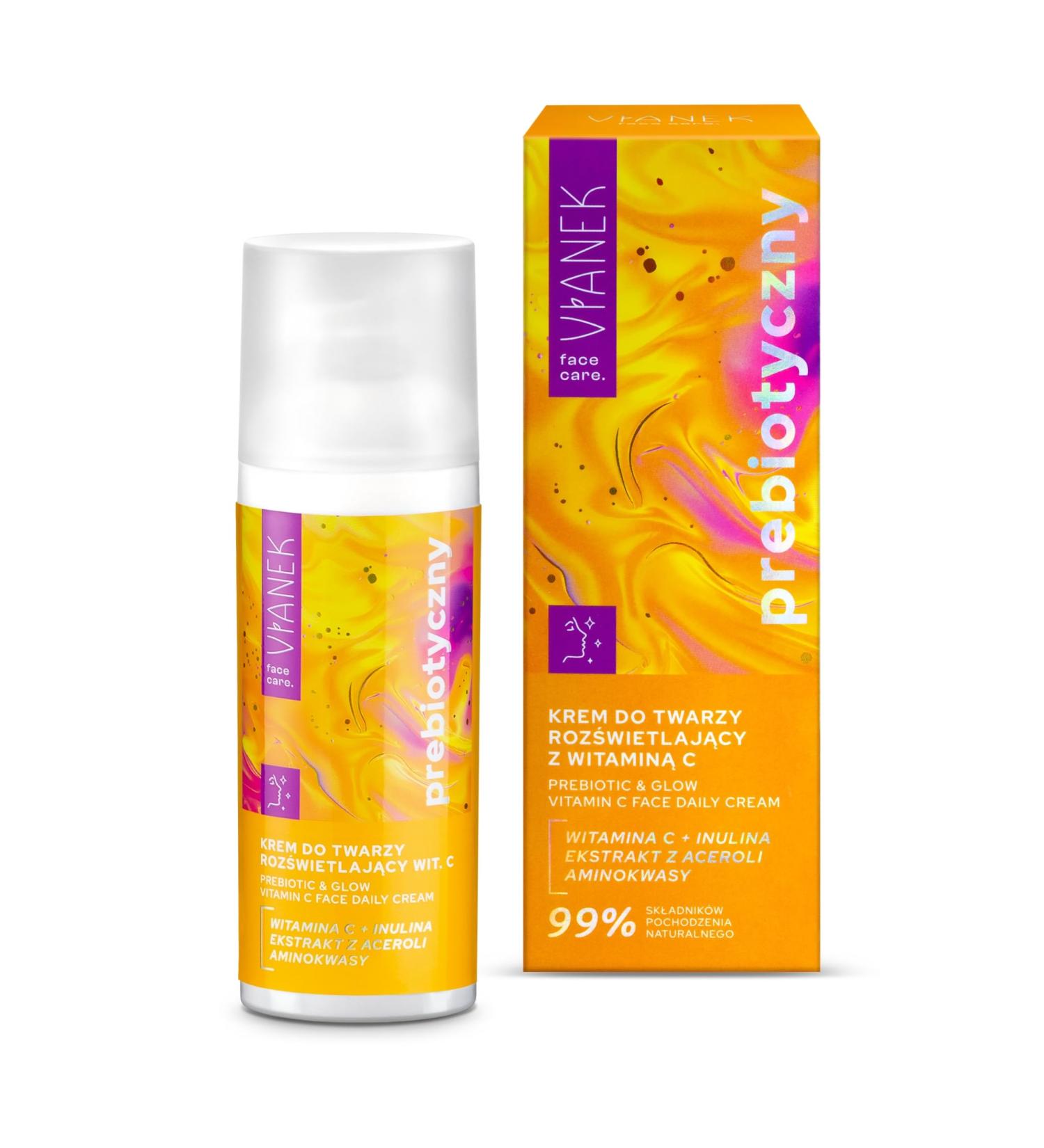  VIANEK VIANEK Face Cream with Vitamin C 50ml - Lightening Moisturizer - Probiotic Face Cream for All Skin Types - Face Cream for Pigment Spots - Buy Online on GoSupps.com