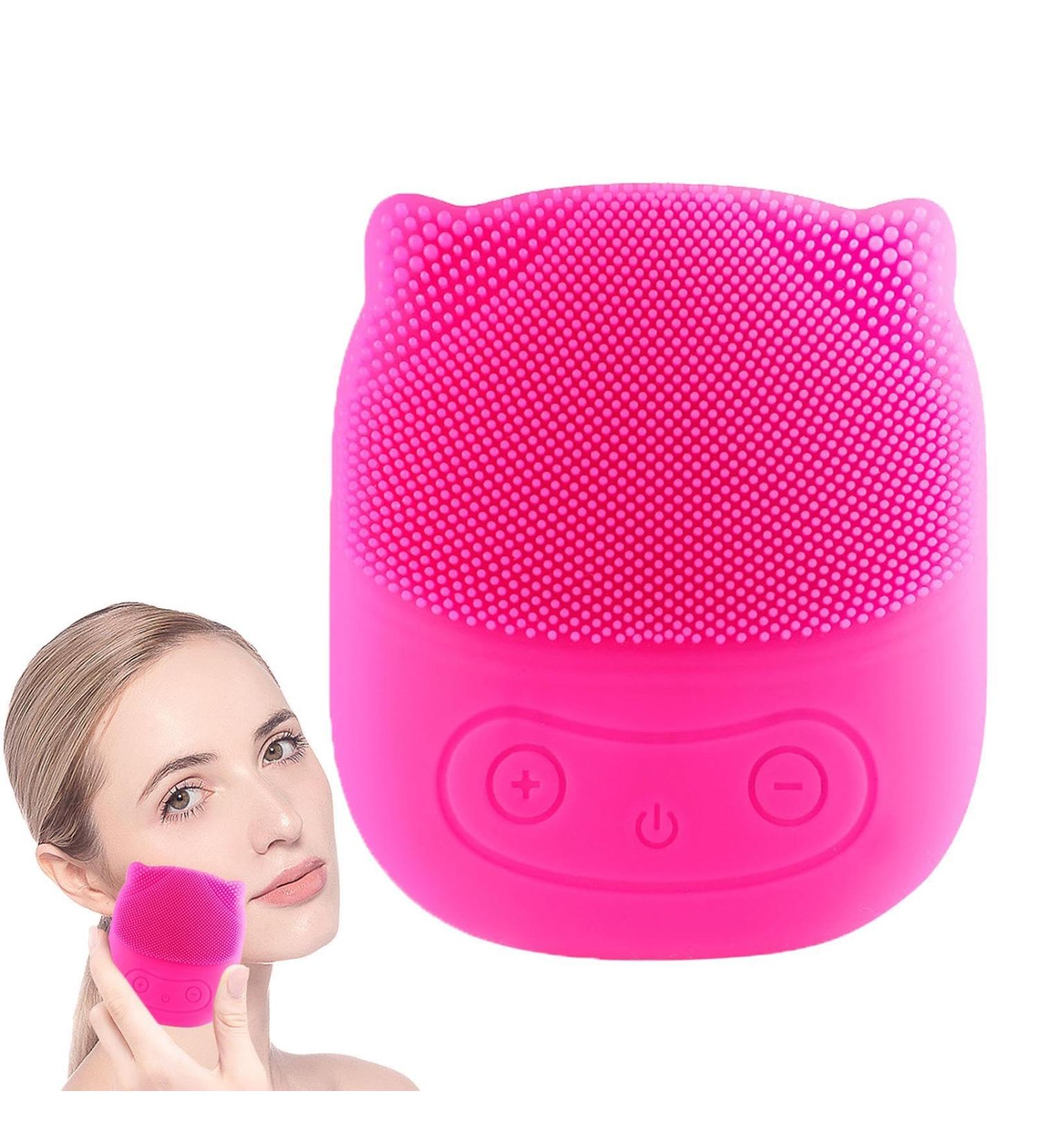 Silicone Face Scrubber Facial Scrubber Electric Facial Scrubber Shaped Facial Scrubber Rechargeable Washing Brush for Deep Skin Cleansing Brush Red - Buy Online on GoSupps.com
