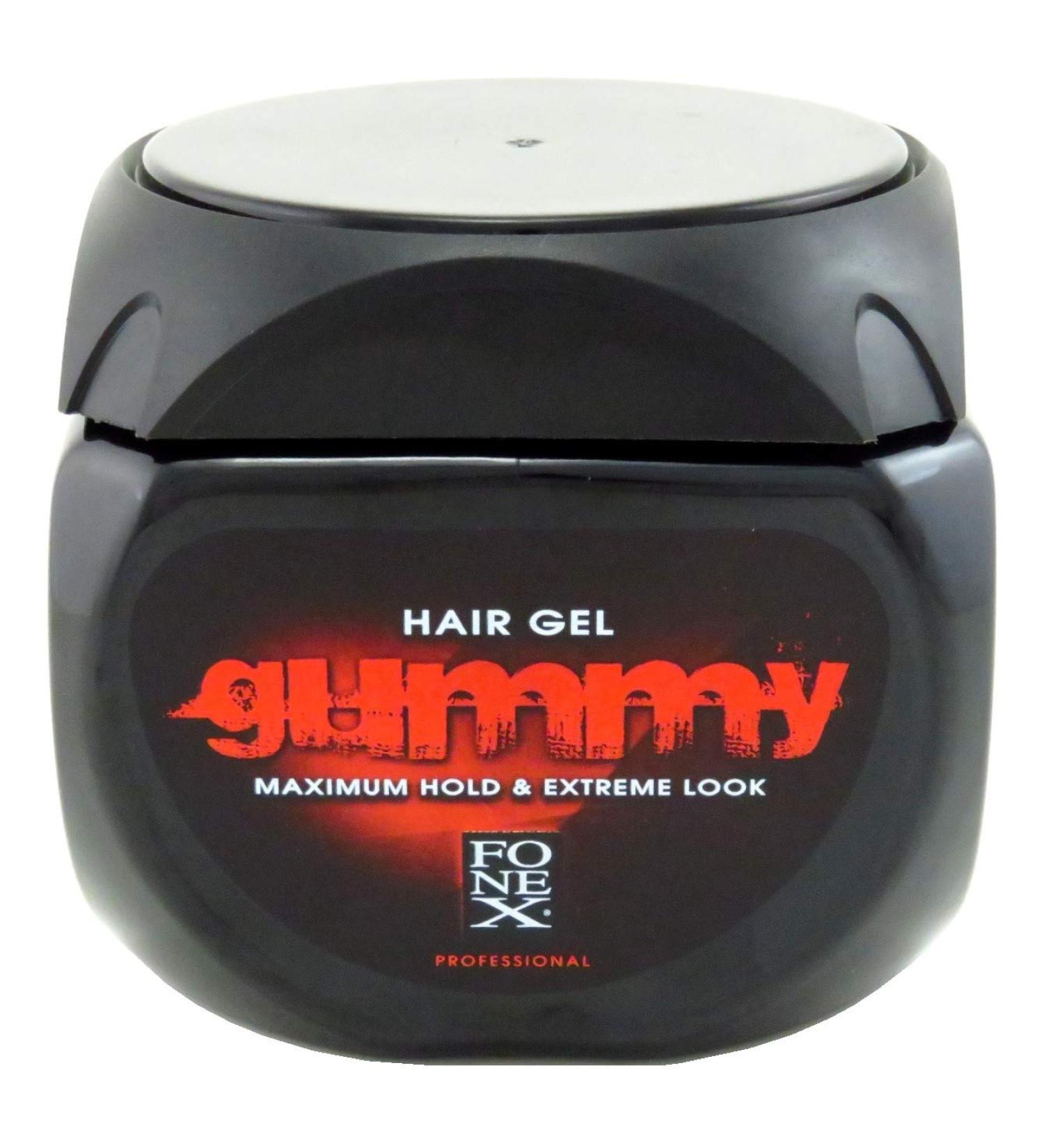 Gummy Hair Gel Maximum Hold Extreme Look 23.5 Ounce (700ml) (3 Pack)