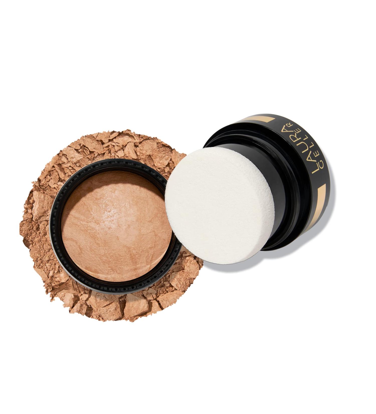 LAURA GELLER NEW YORK Award-Winning Baked Balance-n-Brighten To Go Travel Size Color Correcting Powder Foundation - Golden Medium - Buildable Light to Medium Coverage - Demi-Matte Natural 105 Golden Medium To Go - Buy Online on GoSupps.com