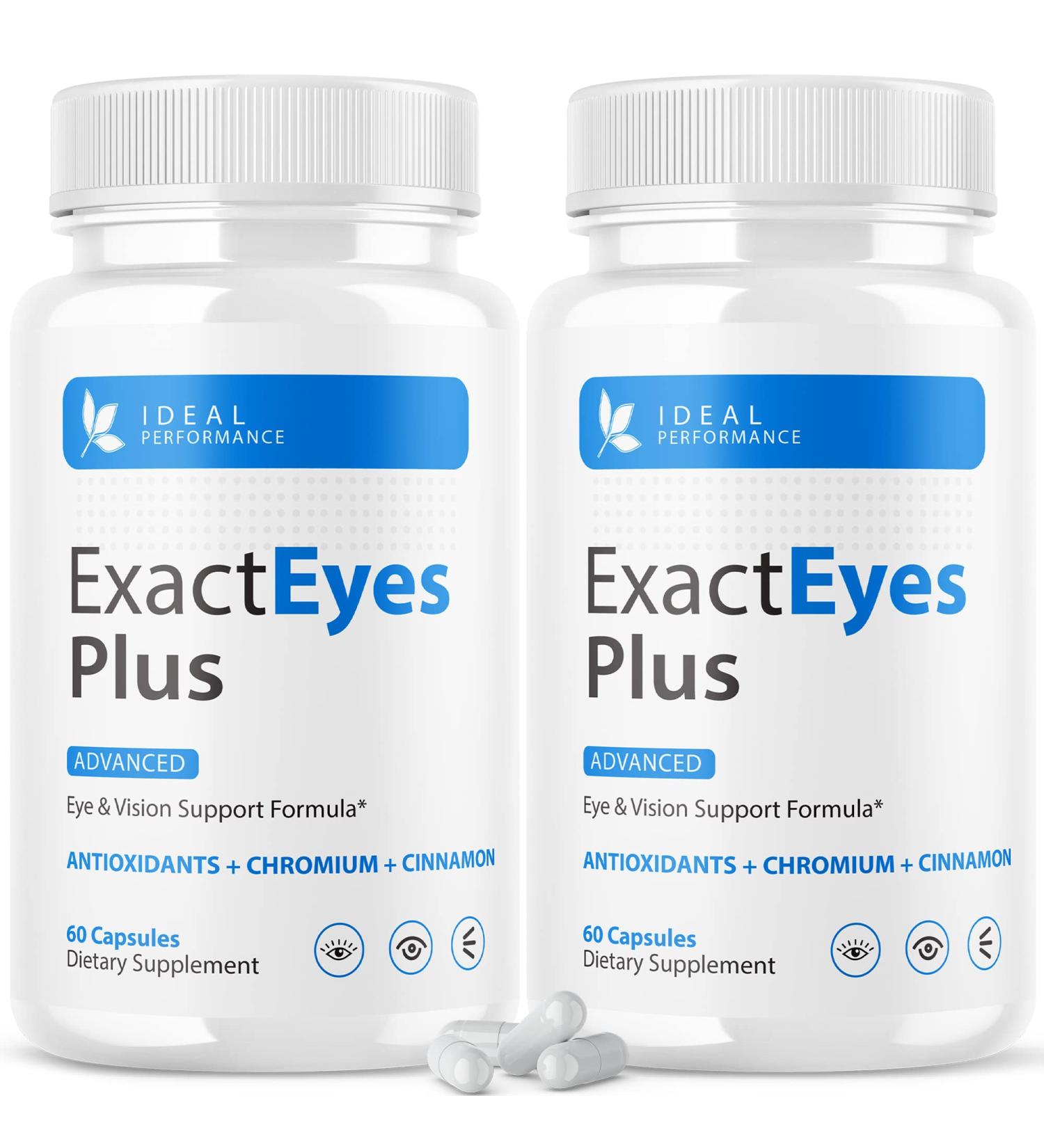 Exact Eyes Plus Advanced Eye Formula Vision Support Supplement Vitamins (2 Pack)