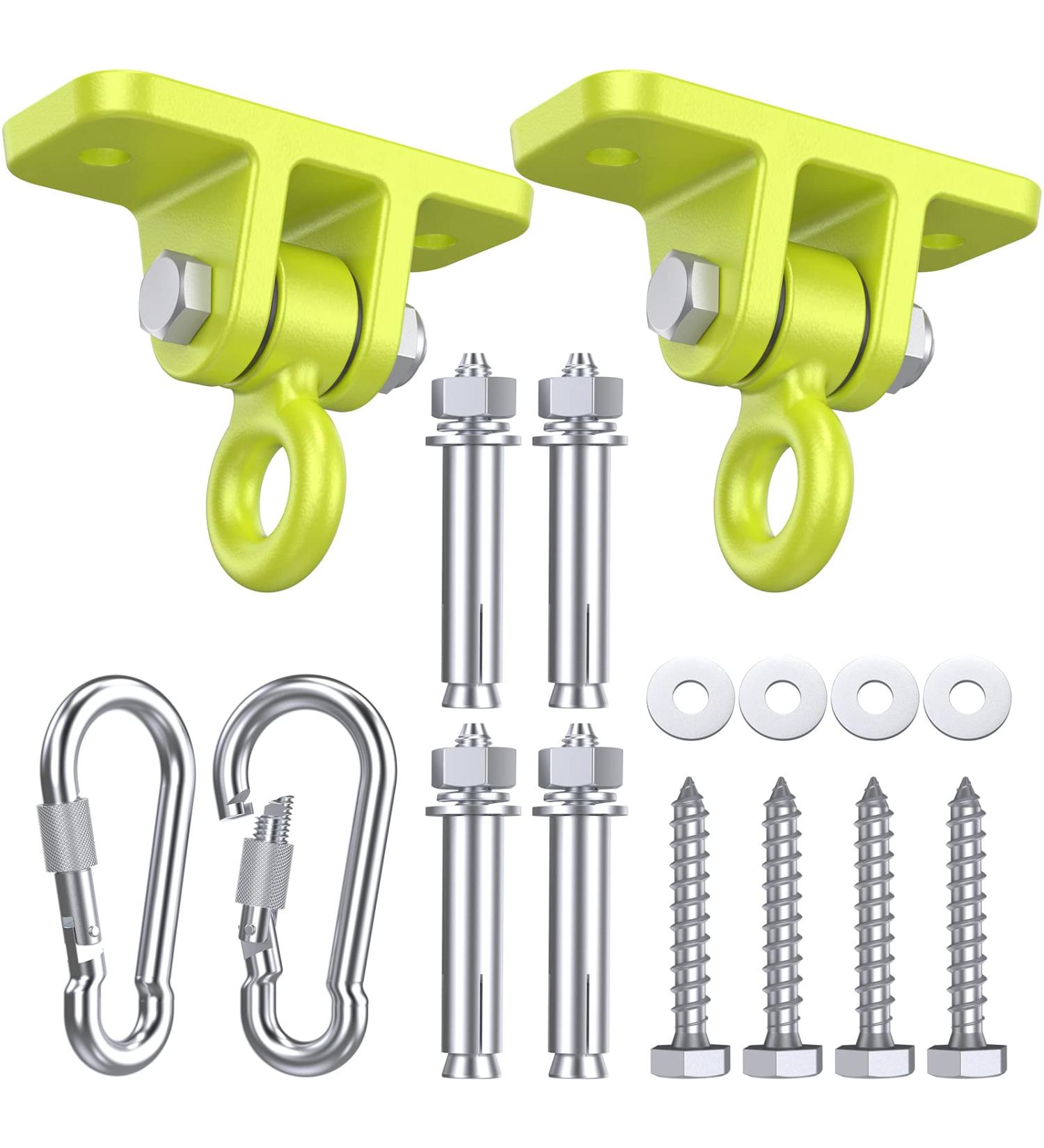 Highpro 2 Pack Swing Hangers for Wooden Sets - Heavy Duty Hardware for Porch, Patio, Playground - Indoor/Outdoor Locking Hooks - 2 Pack - Buy Online on GoSupps.com