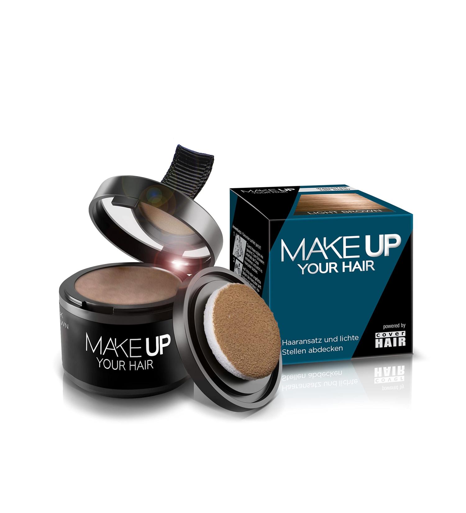 Light Brown Hair Base Powder (4g) - Fast Invisible Gray Concealer Waterproof & Windproof Hair Sealing Solution - Buy Online on GoSupps.com