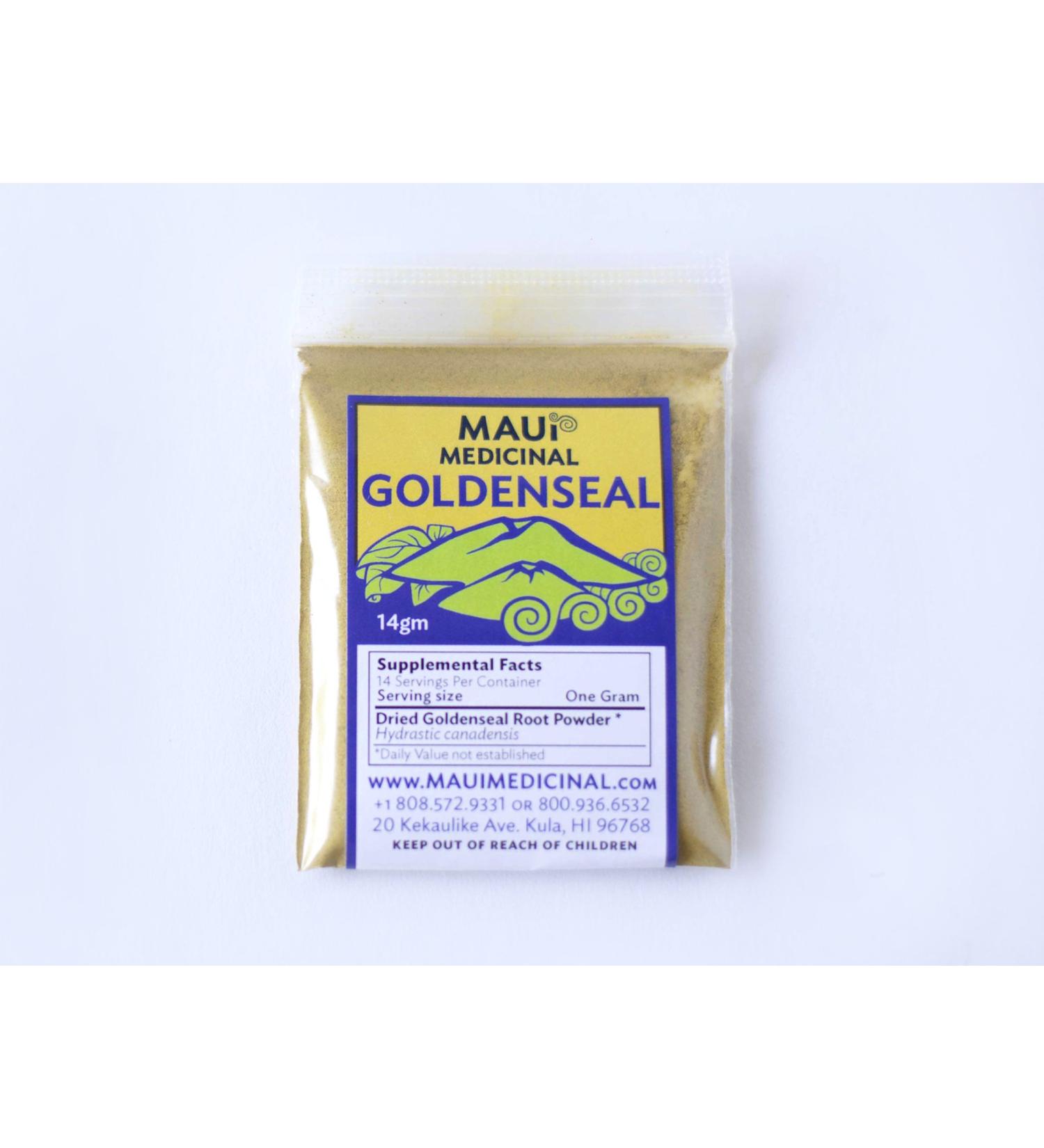 Organic Goldenseal Root Powder - USA Grown & Packaged - 14g (1/2 oz) - Buy Online on GoSupps.com
