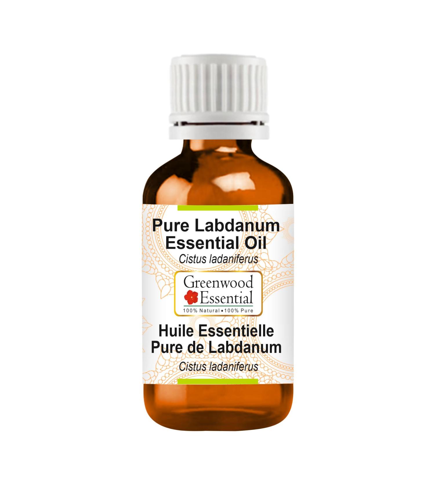 Greenwood Essential Pure Labdanum Essential Oil (Cistus ladaniferus) Steam Distilled 10ml (0.33 oz) - Buy Online on GoSupps.com