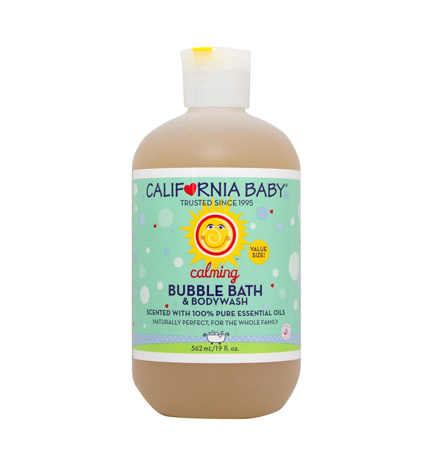 California Baby Calming Bubble Bath - Calming Scent of Lavender & Clary Sage Essential Oils  Perfect Before Bedtime  100% Plant-Based - USDA Certified  Calming  19 oz