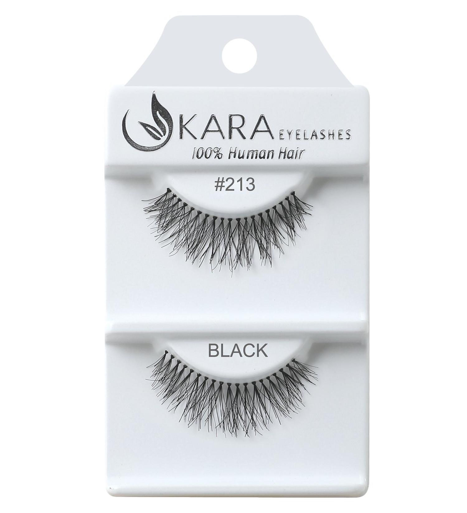 Kara Beauty Human Hair Eyelashes - 213 (Pack of 12)
