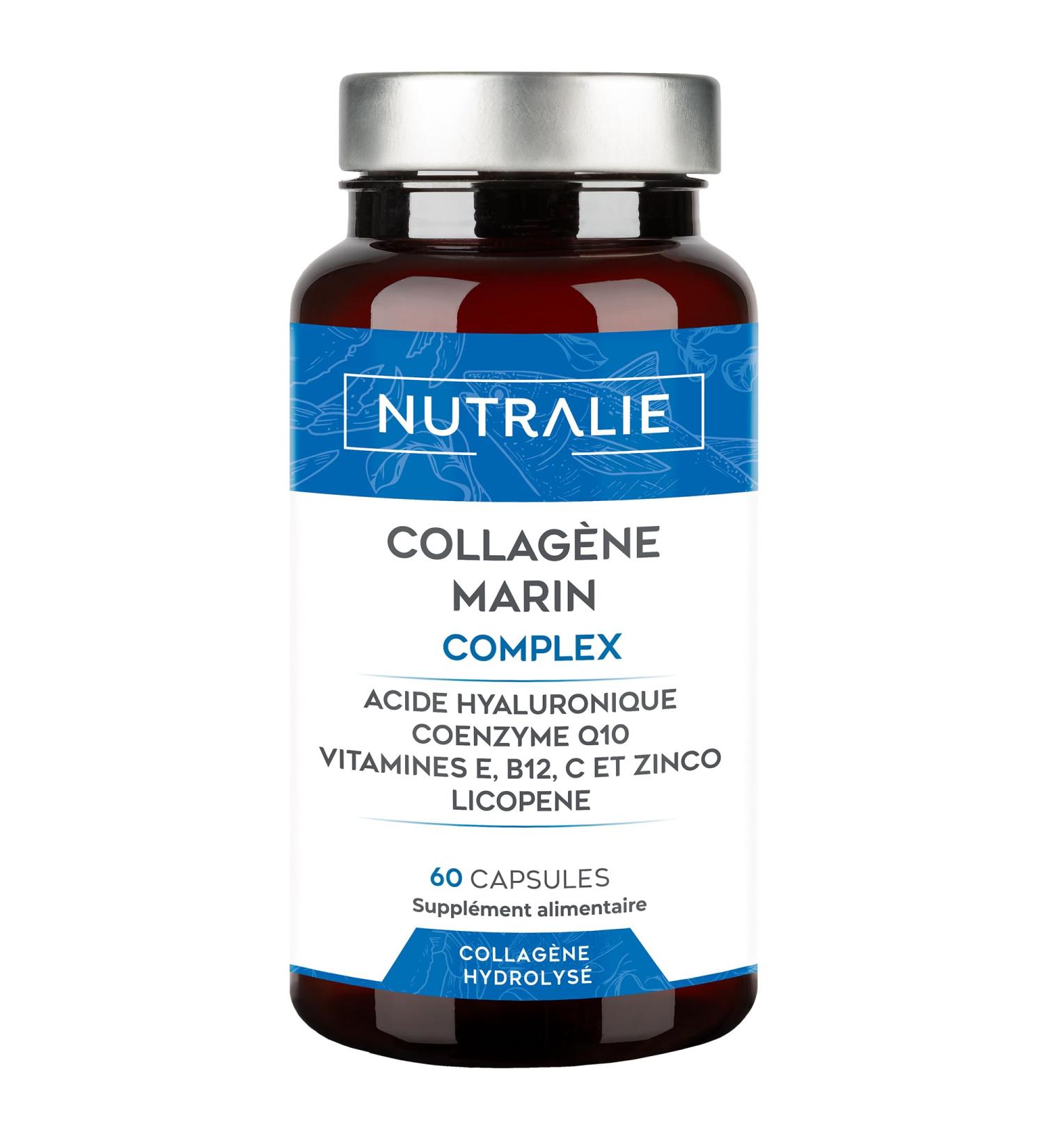 Pure Hydrolyzed Marine Collagen - Hyaluronic Acid Q10 Vit C E - Skin Joints - PRICE 2023 - Hydrolyzed Marine Collagen Peptide Type I - 60 Capsules Marine Collagen Nutralie - Buy Online on GoSupps.com