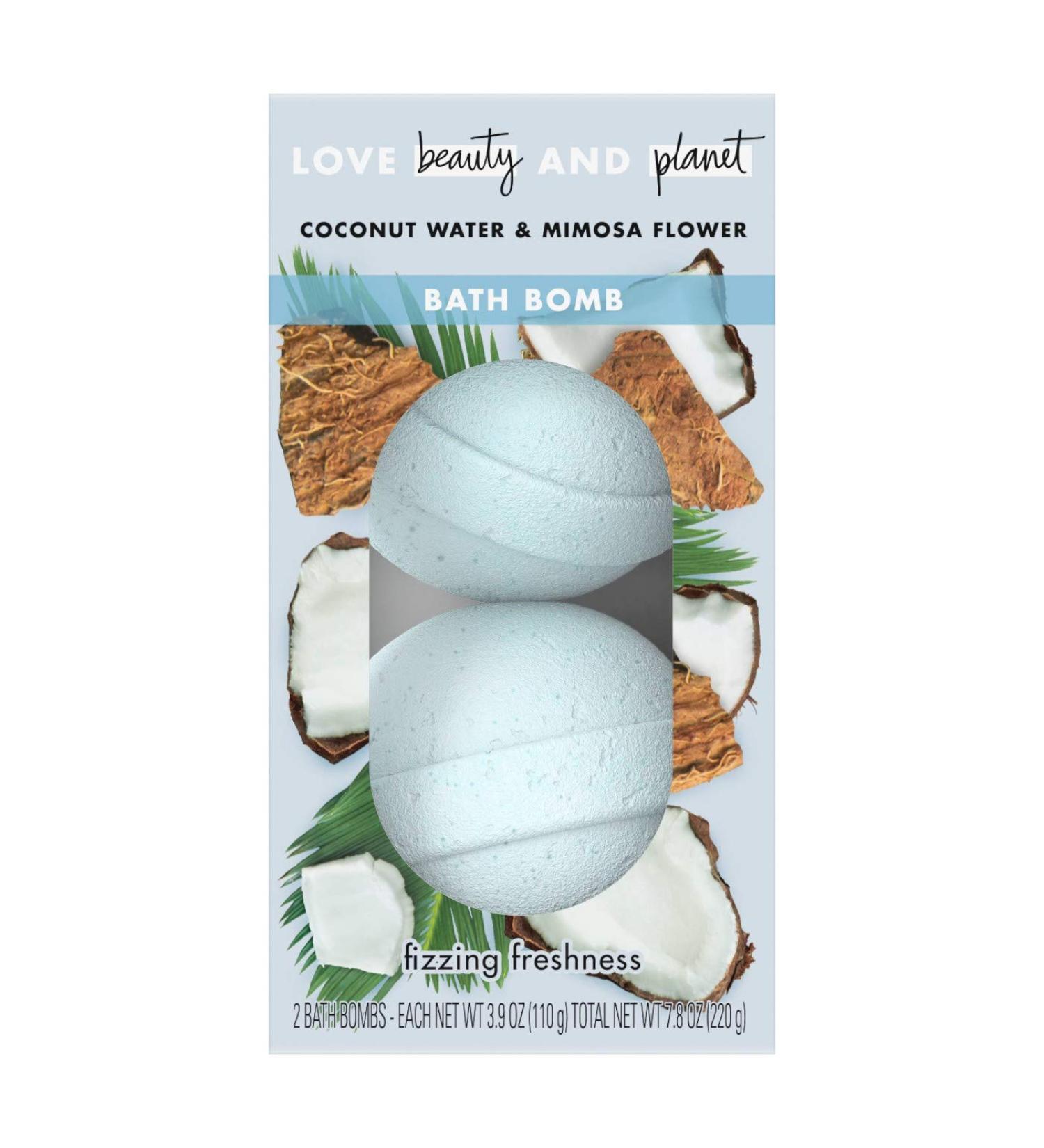 Love Beauty & Planet Coconut Water & Mimosa Flower Bath Bombs 3.9oz  pack of 1