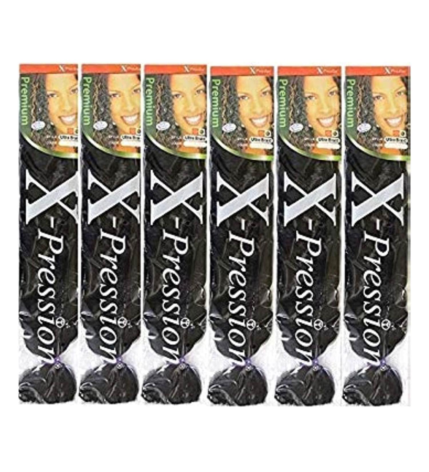 X-pression Premium Original Hair Braid (Pack of 6 SM1B/30) SM1B/30 Pack of 6 - Buy Online on GoSupps.com