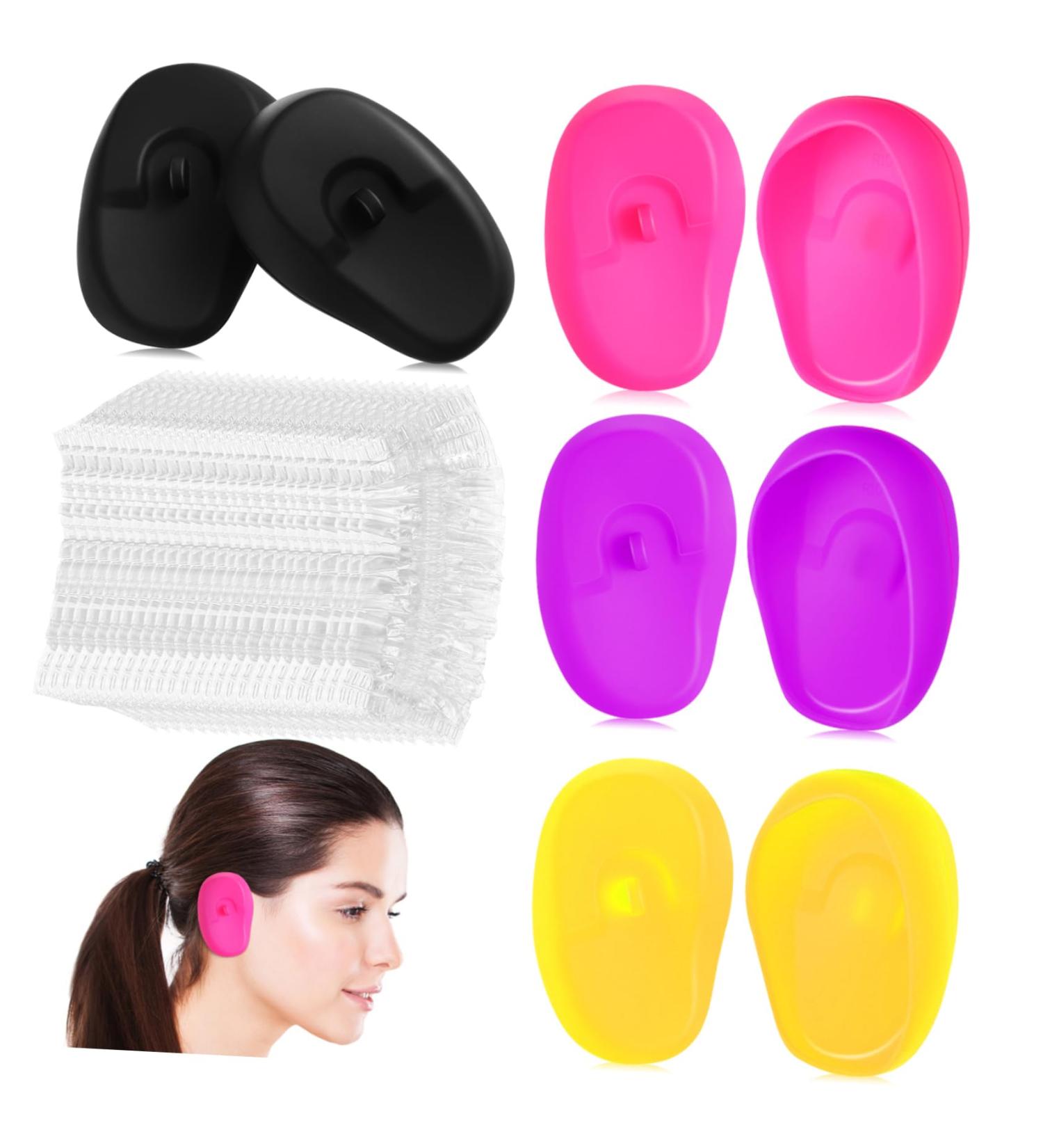 4paires Couvre-oreilles Silicone Pour Teinture Et Coiffure Lot De Protections Oreilles Pour Douche - Buy Online on GoSupps.com