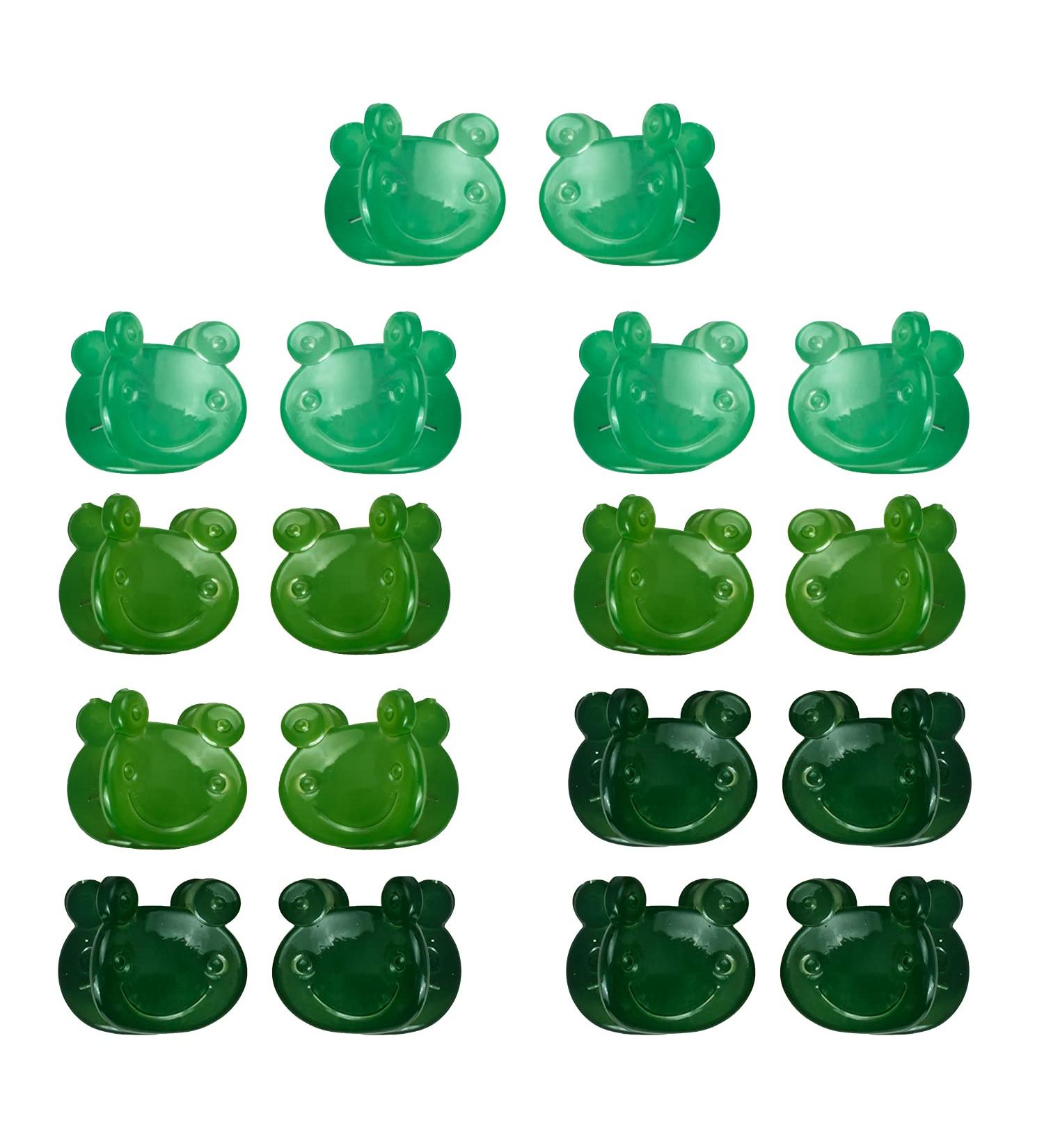 JIRIS 18PCS 0.6 Frog Hair Clips - Mini Green Frog Hair Accessories for Girls and Women - Buy Online on GoSupps.com