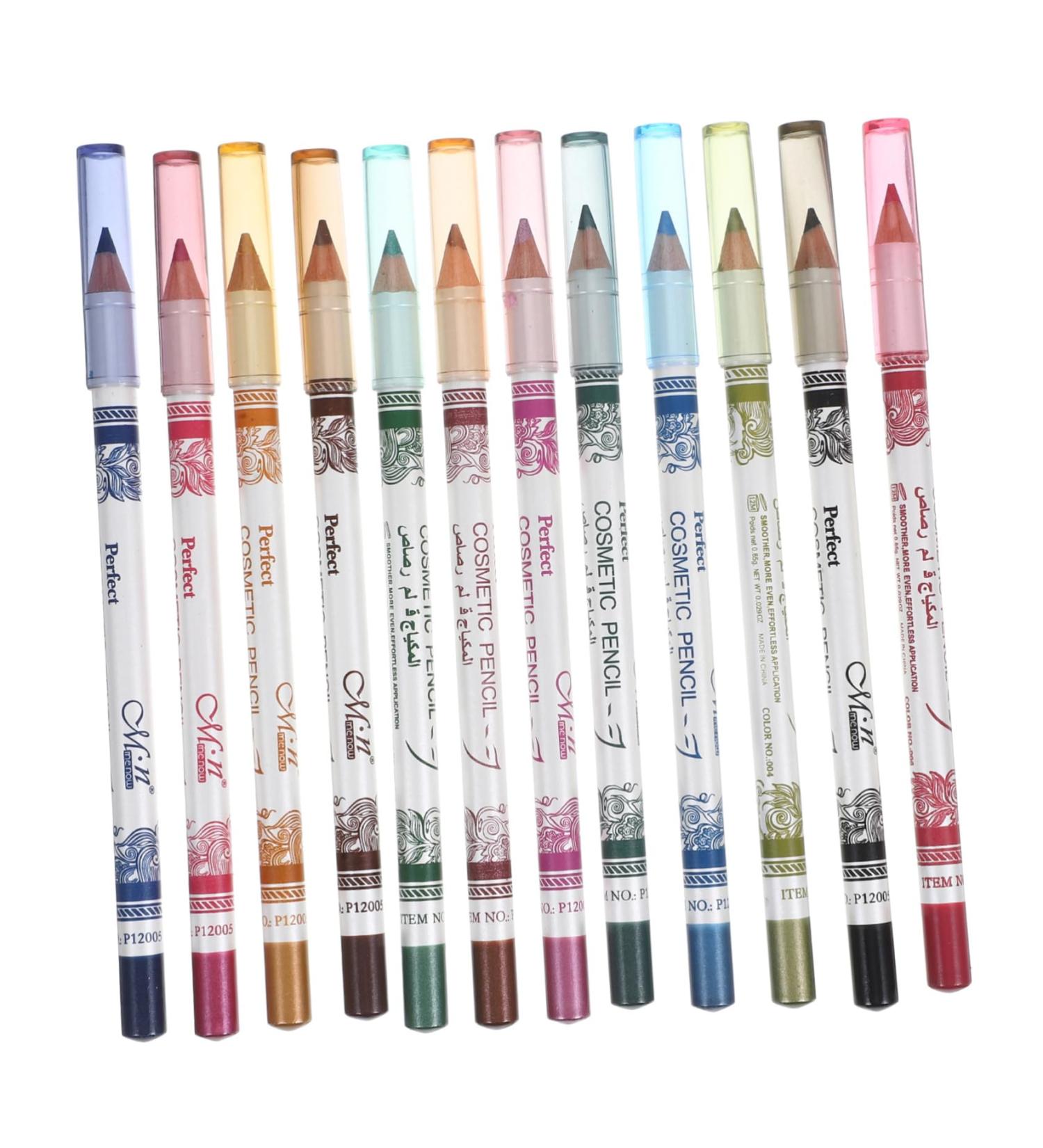 Beavorty 12pcs Lip Eyeshadow Pencil Eyeliner Eye Colour Pen Liner Cosmetic Makeup 1 count (Pack of 1) Colorful - Buy Online on GoSupps.com