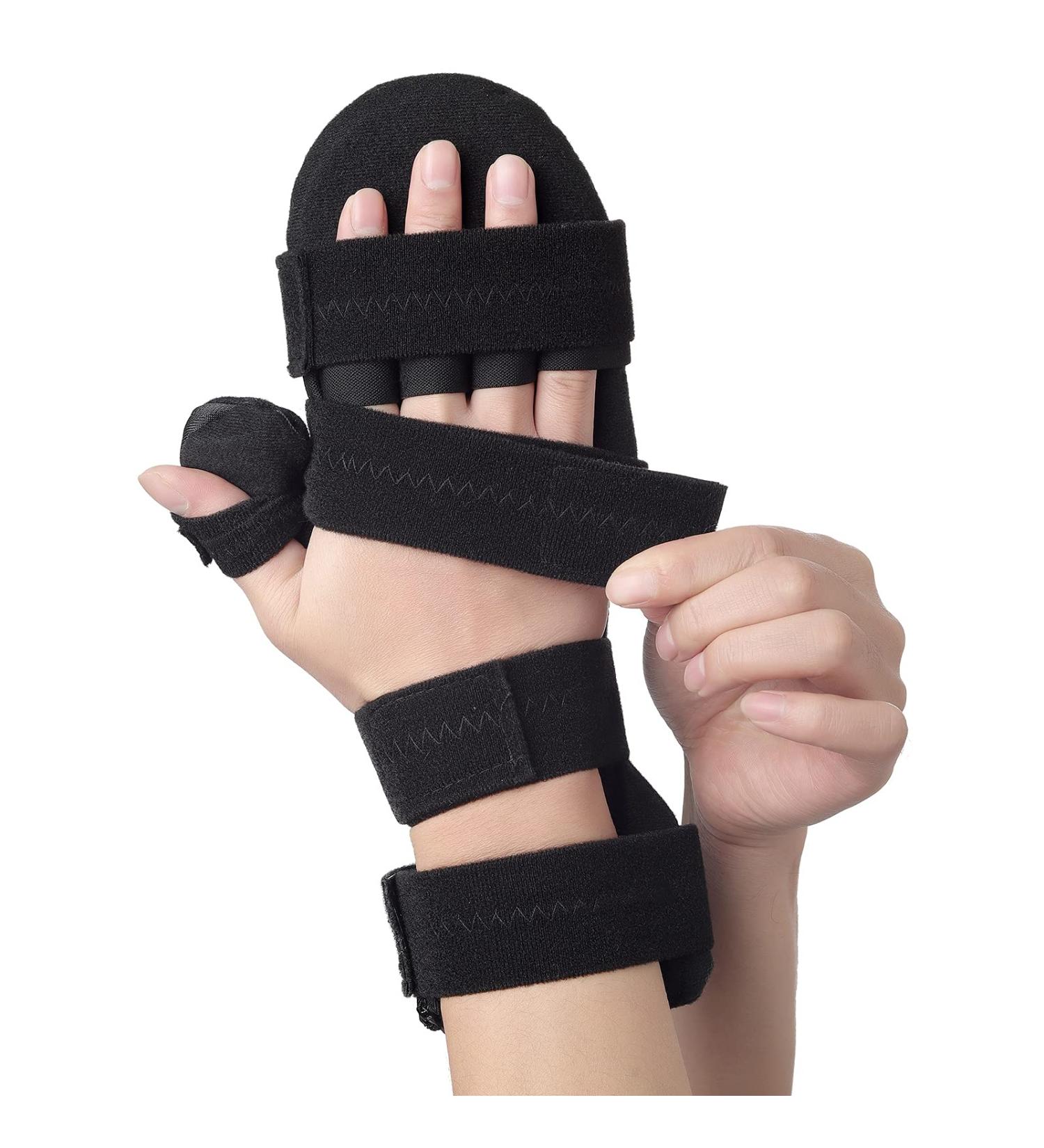 Sylong Stroke Resting Hand Splint - Carpal Tunnel Wrist Brace for Muscle Atrophy Rehabilitation, Arthritis, Tendonitis, Carpal Tunnel Pain - Finger Stabilizer Wrap for Night Immobilization - Buy Online on GoSupps.com