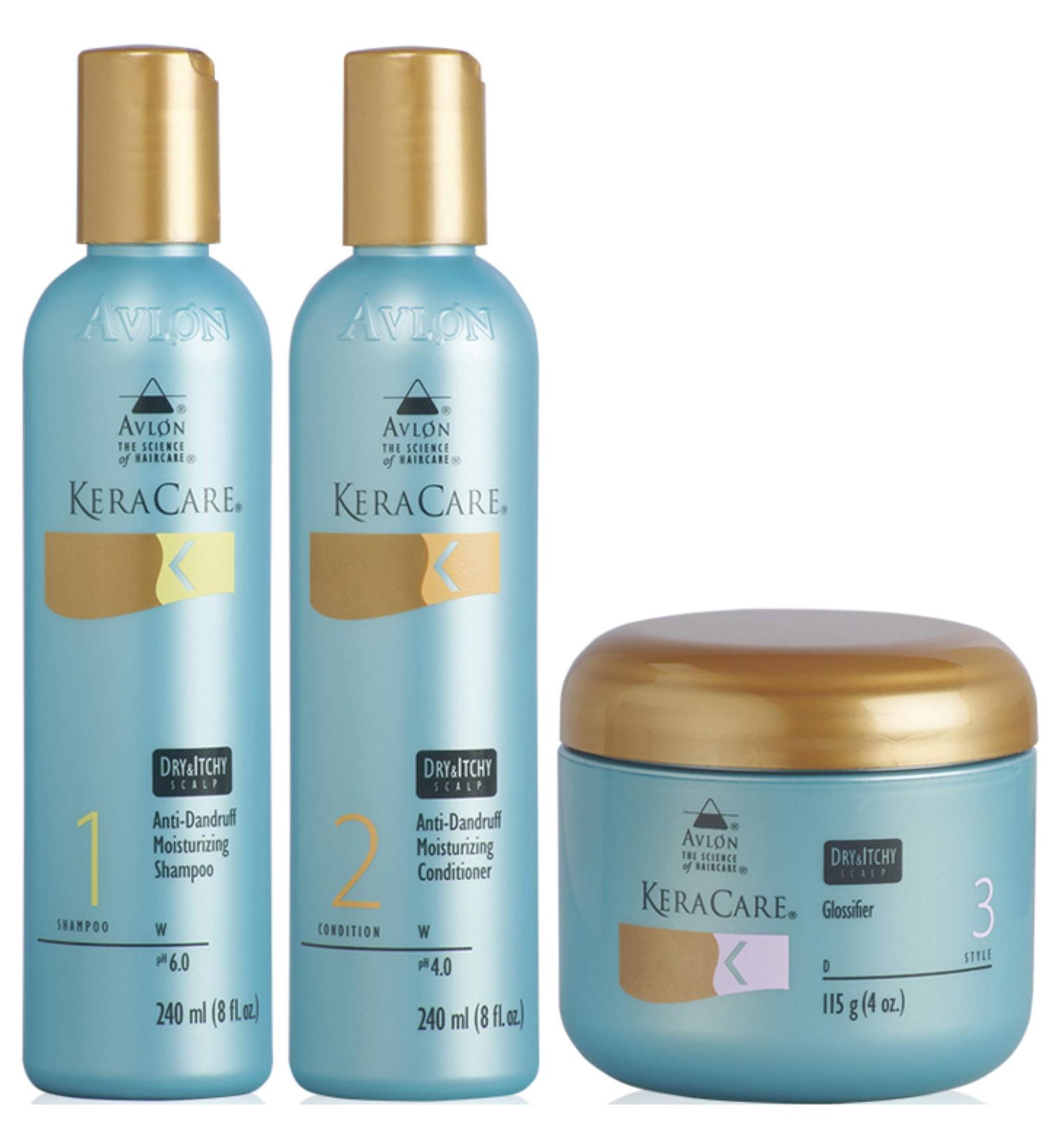Avlon Keracare Dry & Itchy Scalp Anti Pellicules Hydratant Shampooing Conditioner & Glossifier Set - Buy Online on GoSupps.com
