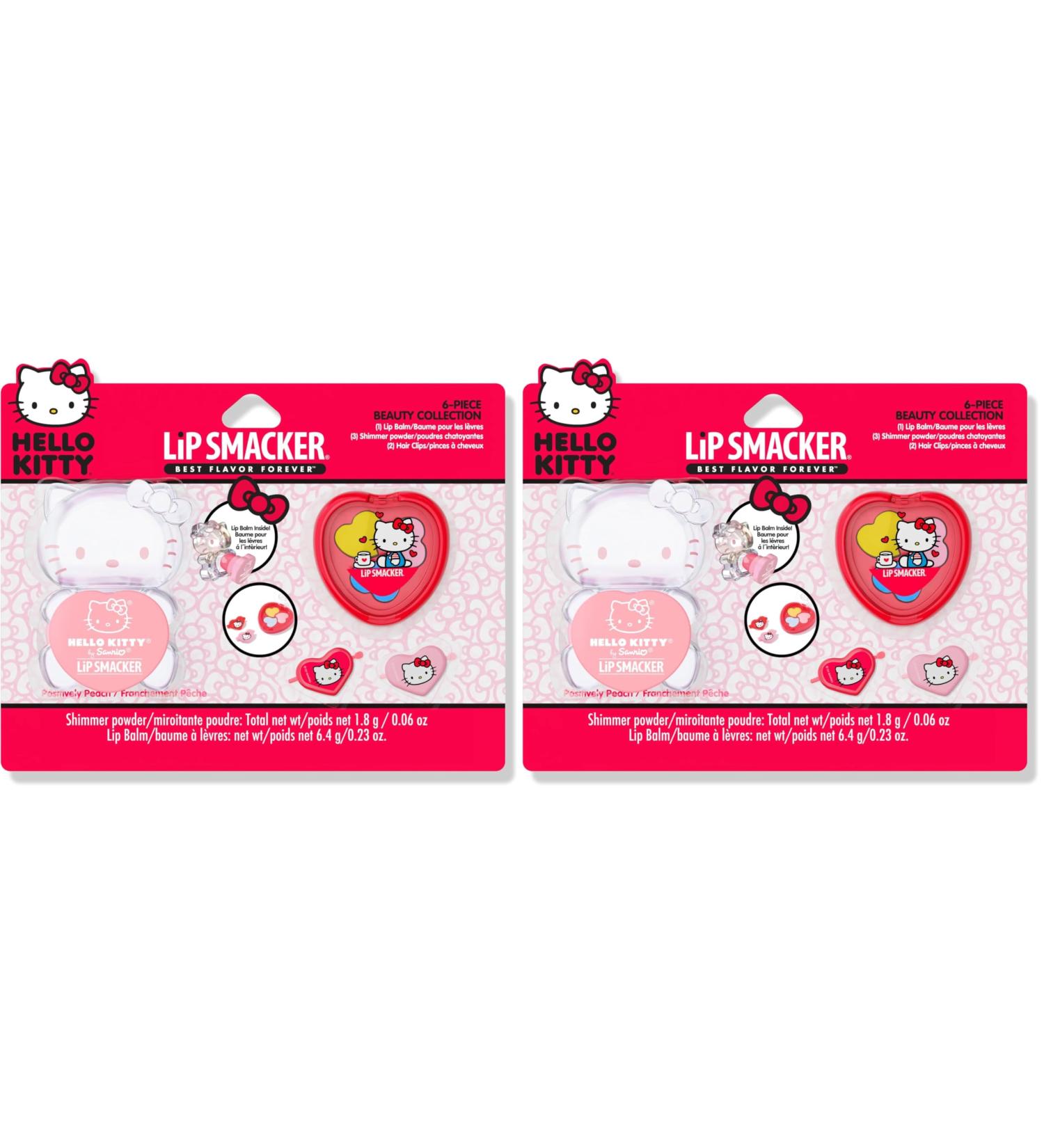 Lip Smacker Hello Kitty Beauty Set Includes Pigment Palette Lip Balm & Hair Barrettes Fun & Collectible Sanrio Gift for Kids and Fans (Pack of 2) - Buy Online on GoSupps.com
