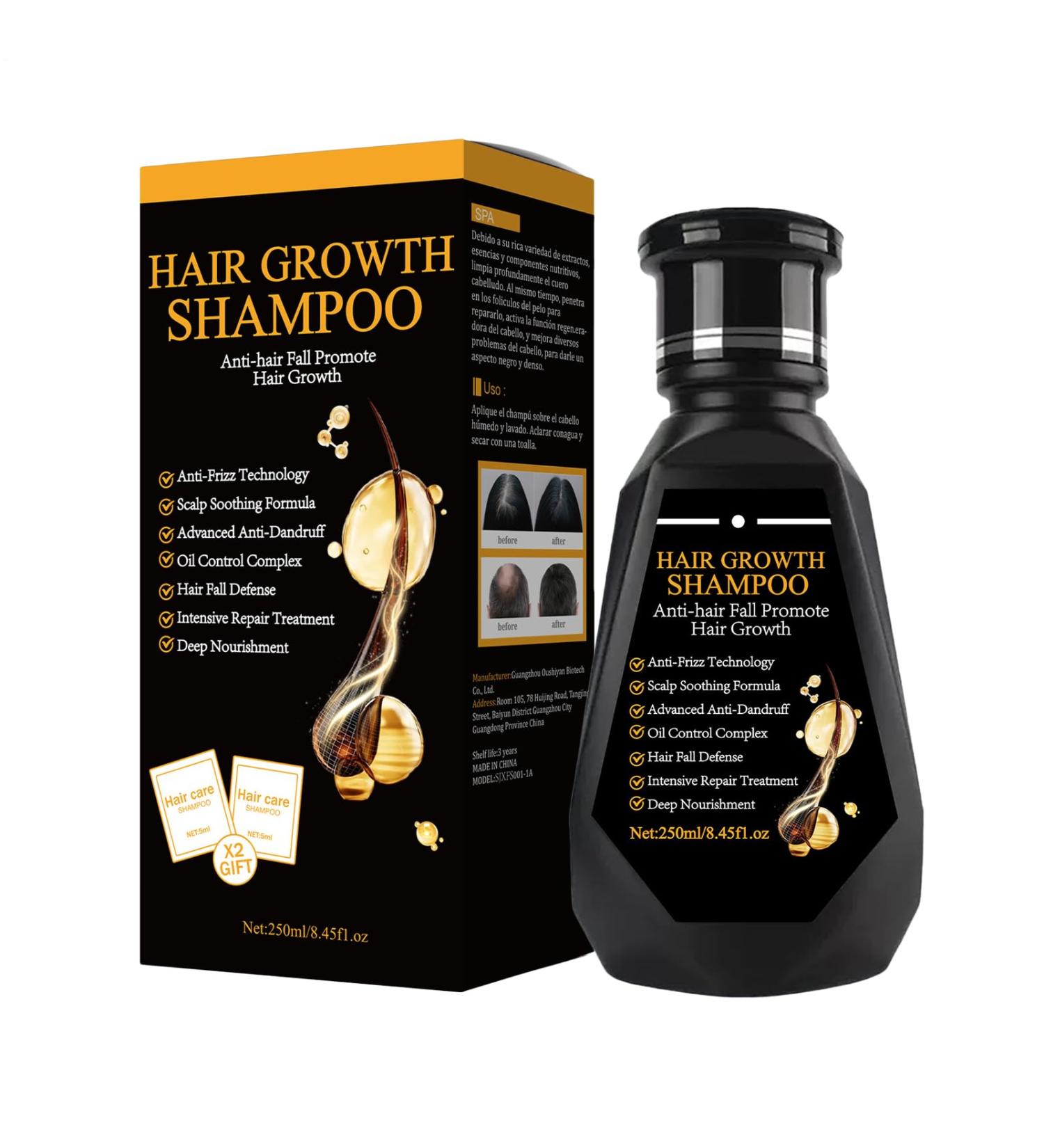 Shampoo For Fine Hair | 250ml Shampoo Strengthening Hair Growth For Men | Natural Deep Cleansing Conditioning - Boosted Volume - Buy Online on GoSupps.com