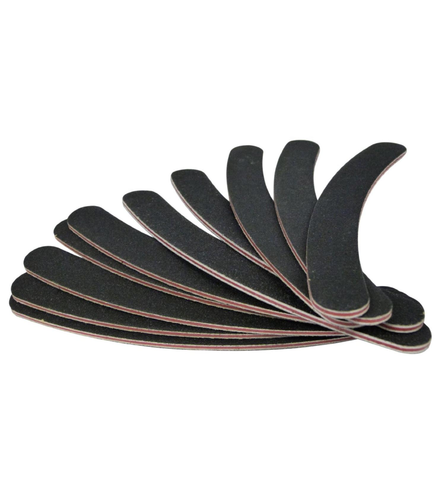 Cascove 10 Double Sided 100/180 Grit Boomerang Banana Curved Nail Files Emery Board Uk Dispatch - Buy Online on GoSupps.com