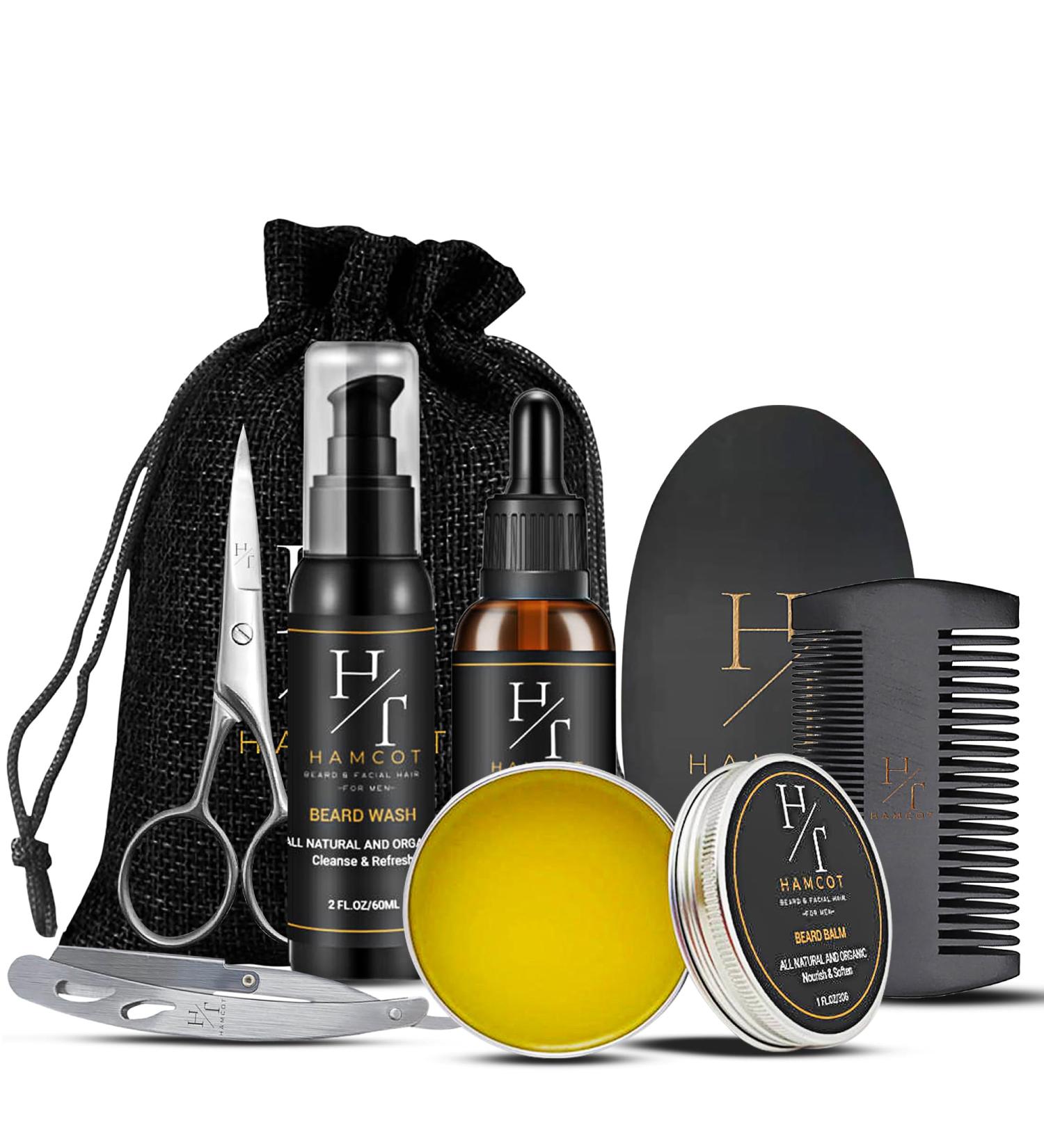 Hamcot Beard Grooming Kit for Men | Brush Oil & Balm | Ultimate Beard Care & Maintenance - Buy Online on GoSupps.com