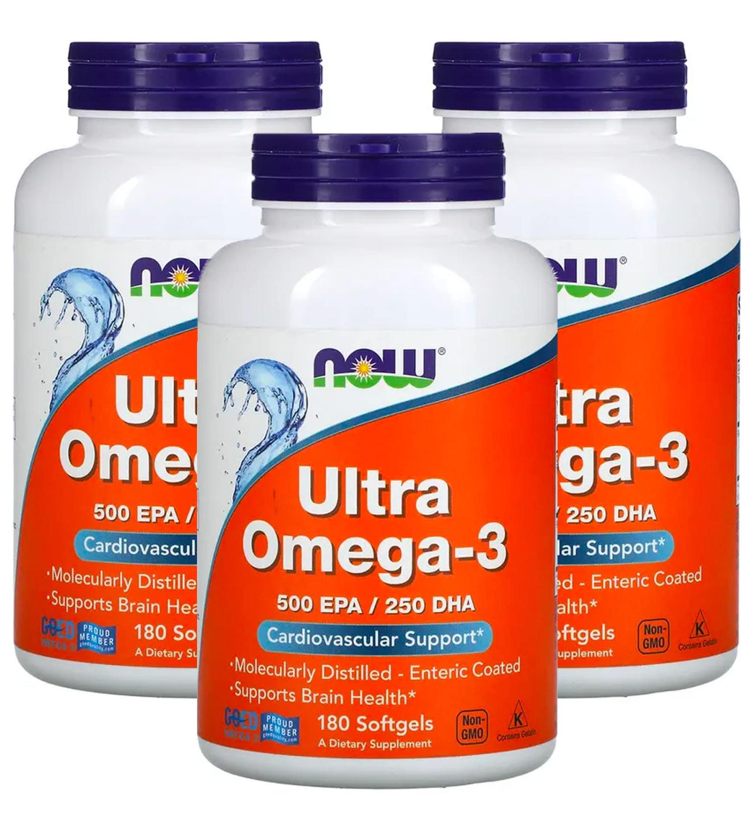 Now Foods Now Foods (3 Pack) Ultra Omega-3 180 Softgels 540 Count (Pack of 1)