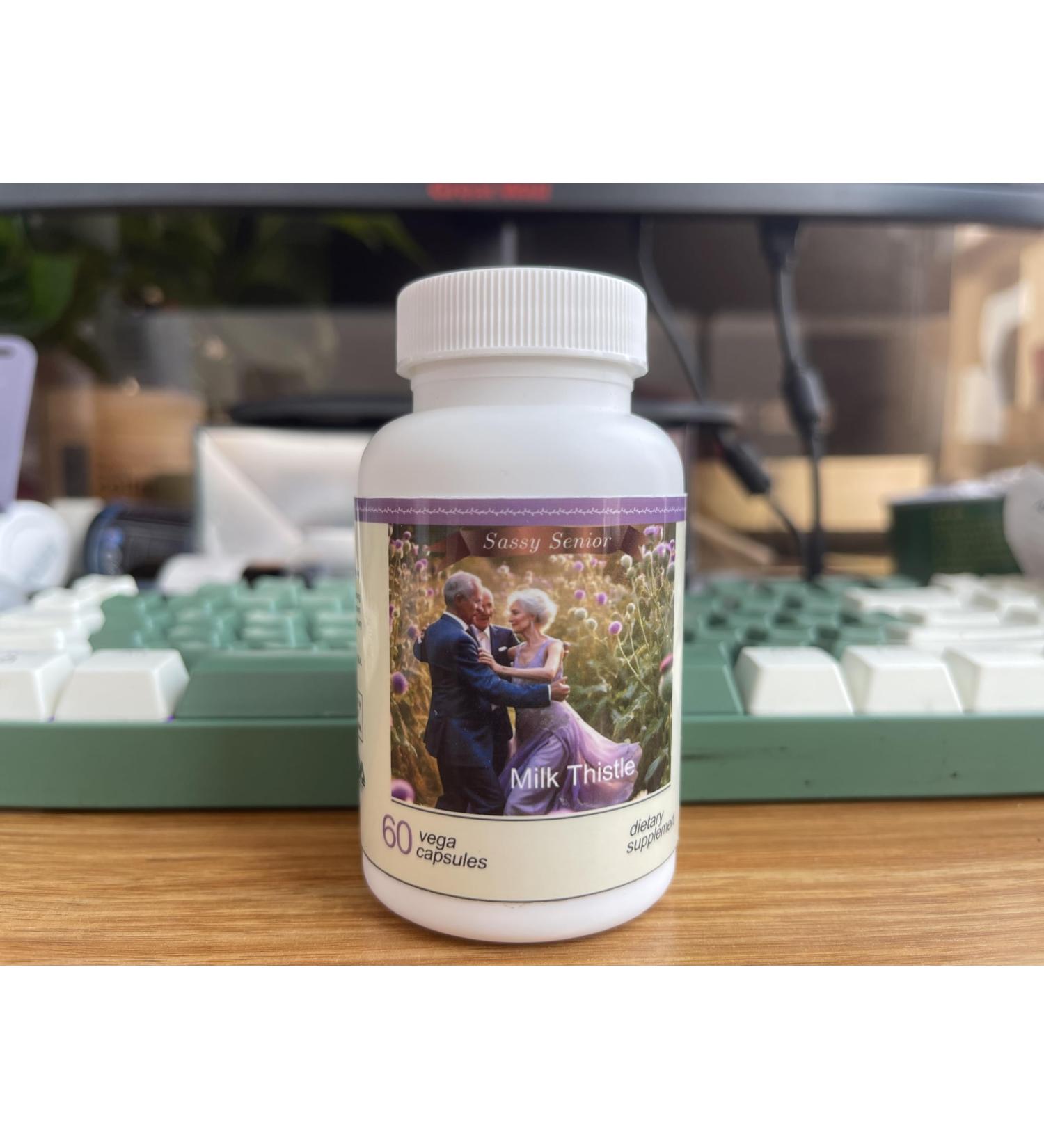 SassySenior 500 mg Milk Thistle Supplement for Liver Health Support-Detox & Cleanse Formula 60 Capsules Natural Herbal Support for Digestive Wellness and Liver Care. (Packaging May Vary). - Buy Online on GoSupps.com