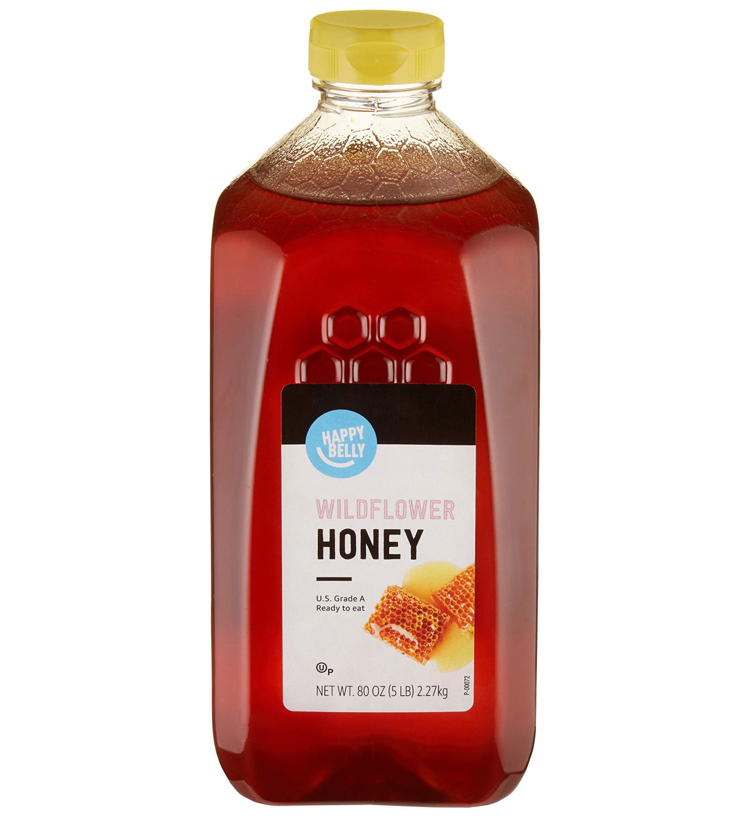 Happy Belly Wildflower Honey 80 oz - Amazon Brand (Formerly Solimo) - Buy Online on GoSupps.com