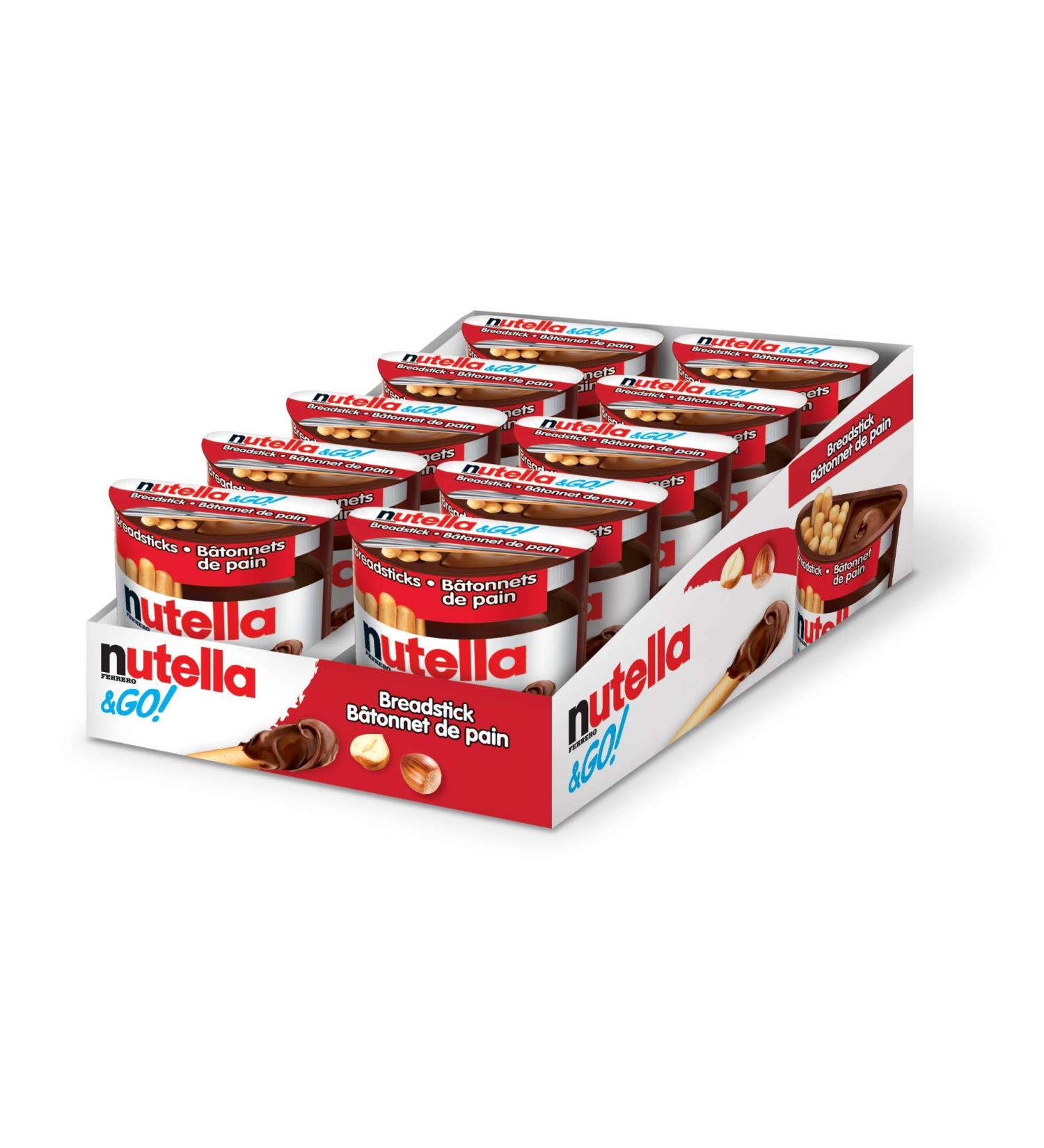 Nutella and Go Snack Packs  Chocolate Hazelnut Spread with Breadsticks  10ct  52g/1.8 oz per pack  Imported from Canada} - Buy Online on GoSupps.com