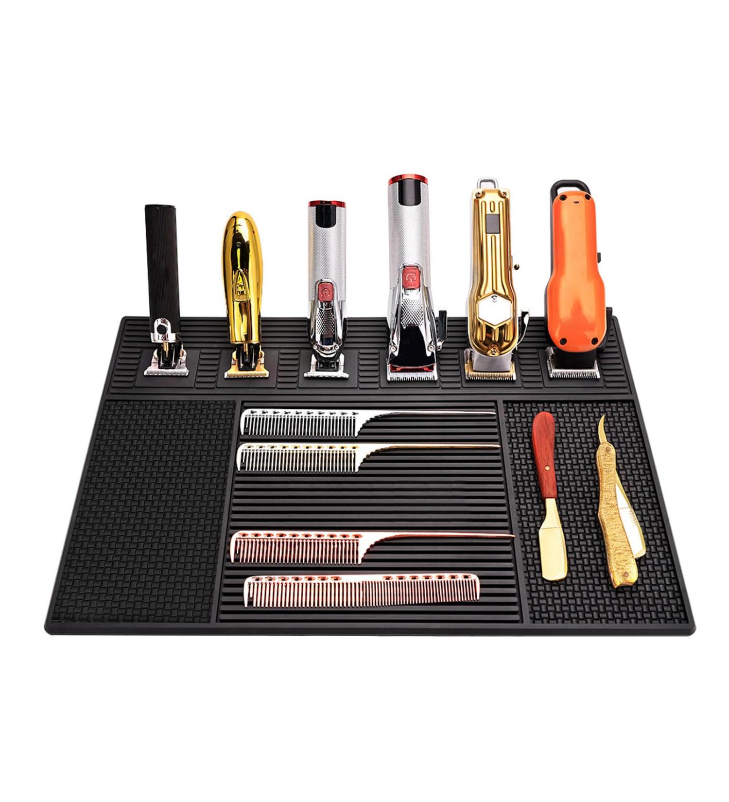 Large Anti Slip Silicone Barber Mat for Clippers Prevent Slipping Well Organization Temperature Resistant Easy to Cleanse Professional Hair Trimmer Holder - Buy Online on GoSupps.com