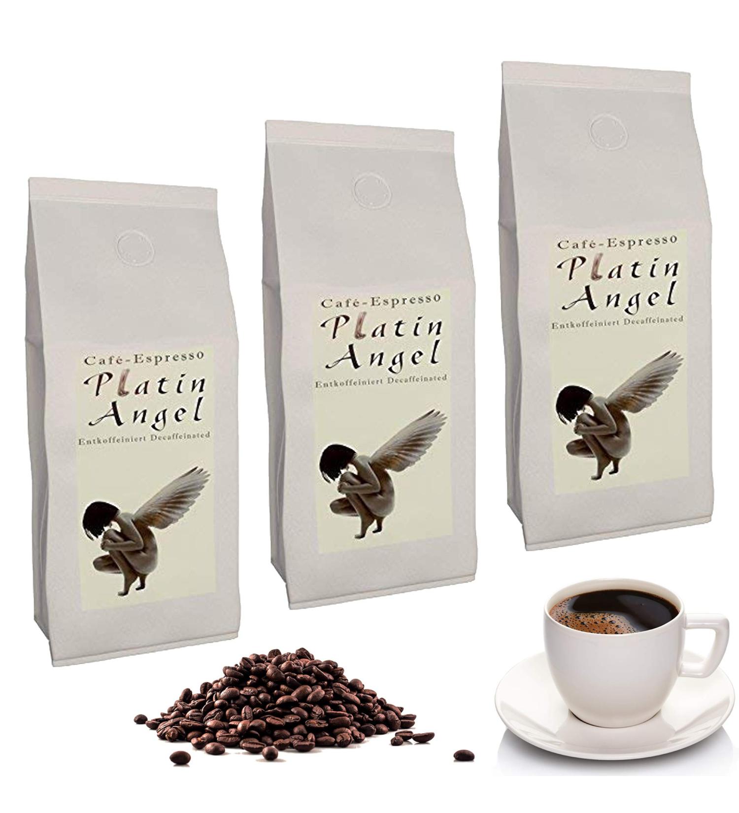  C&T C&T Platin Angel Espresso Decaf 3 x 1000g Whole Coffee Beans - The Decaf Coffee - Caffeine Free from our famous Espresso Angel Series - Buy Online on GoSupps.com