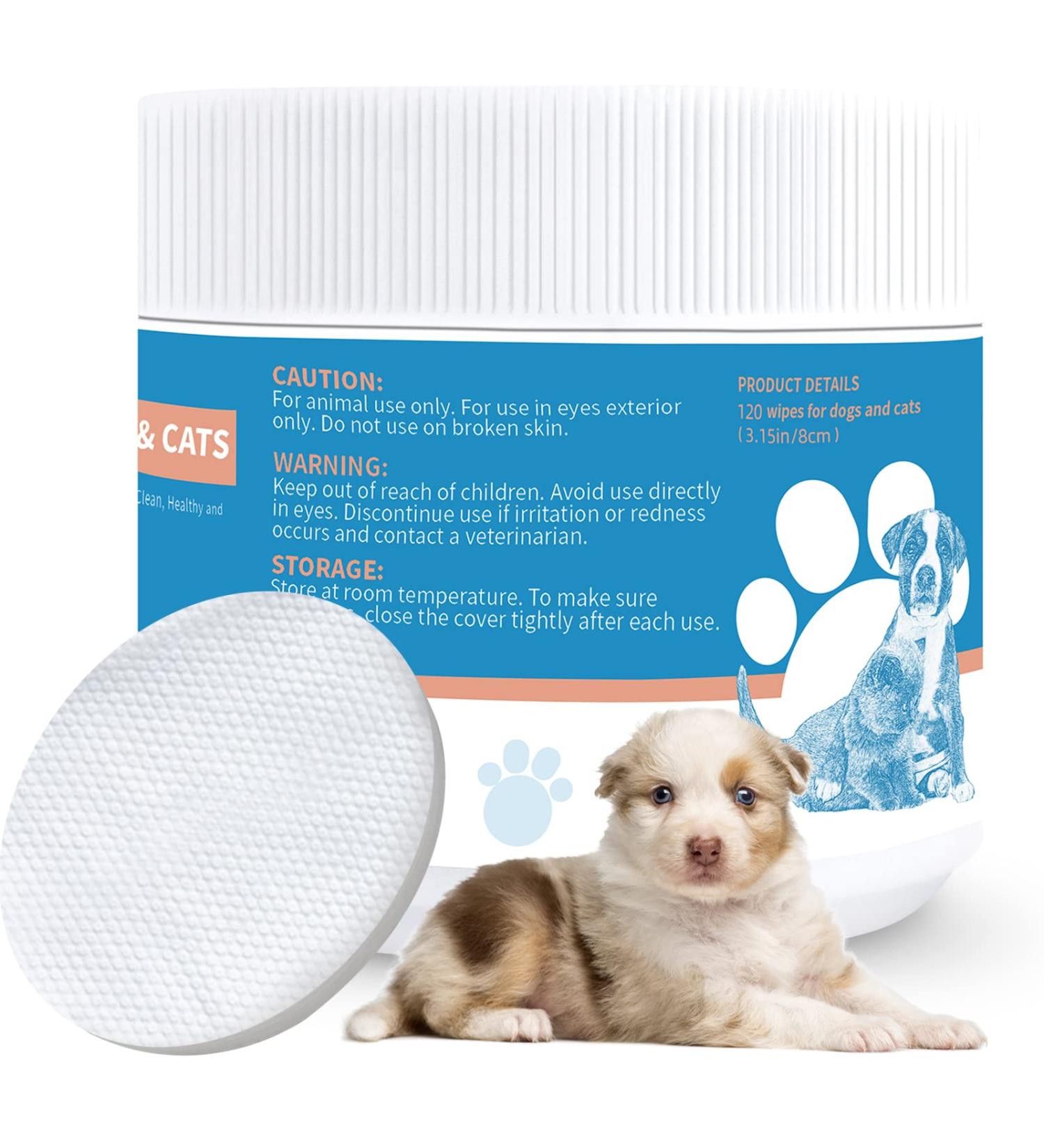 Dog Eye Wipes 120 Count - Gentle Dog Eye Cleaner Wipes Tear Stain Remover for White Dogs - Pet Eye Cleaning Wipes for Dogs Cats Puppy - Dog Eye Wipes for Discharge and Crust - Buy Online on GoSupps.com