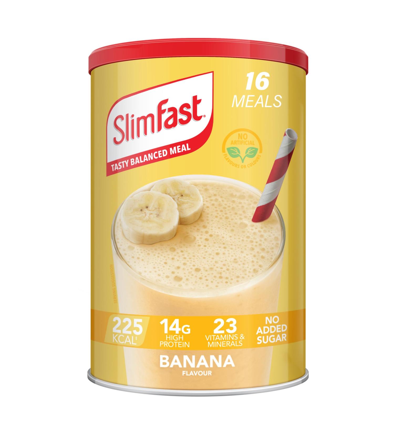 SlimFast Banana Flavor 16 Servings 584 g - Buy Online on GoSupps.com