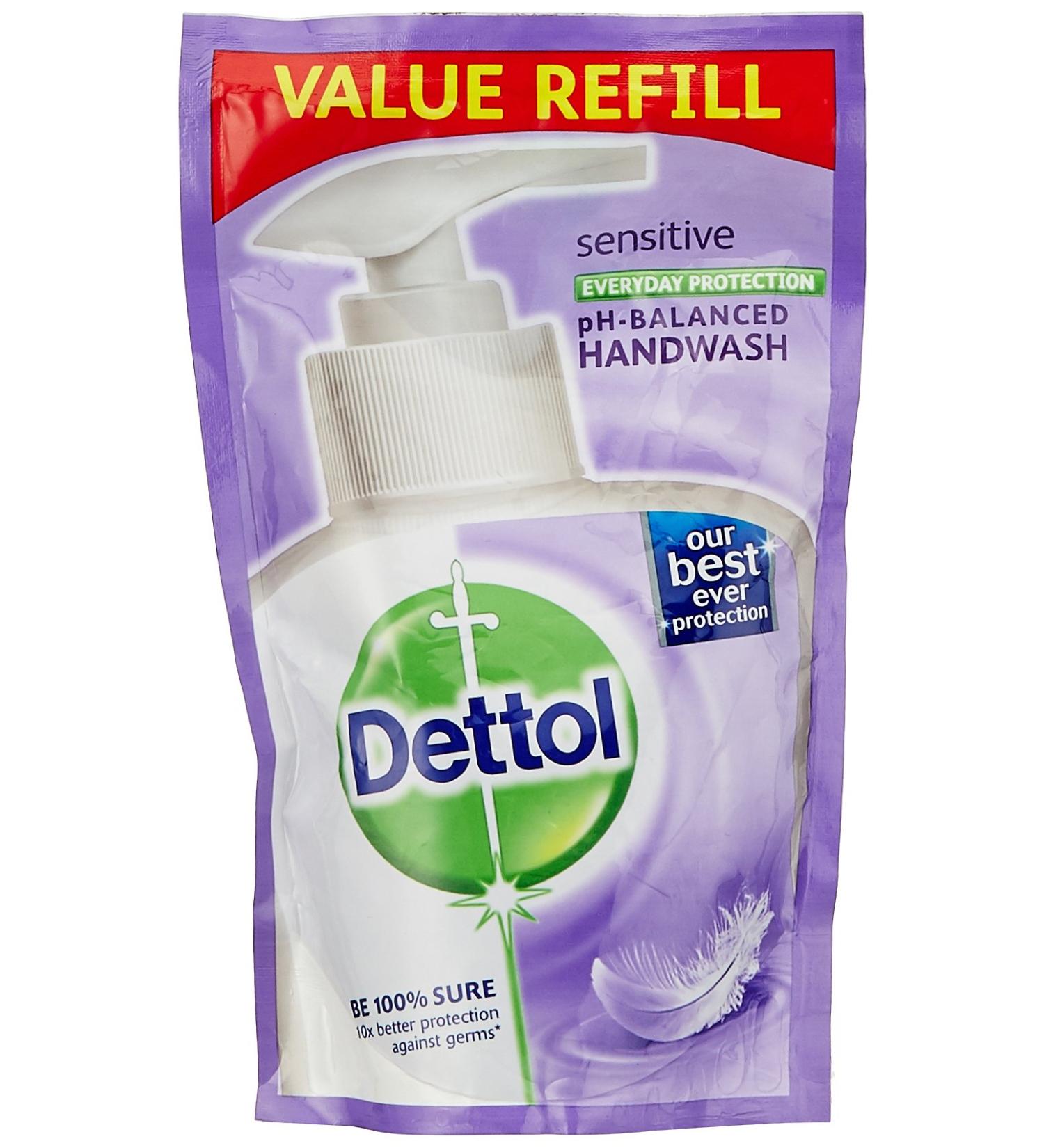 Buy Dettol Sensitive pH Balance Handwash Refill Pouch (175ml) - Gentle & Effective Hygiene for All Skin Types | Fast International Shipping - Buy Online on GoSupps.com